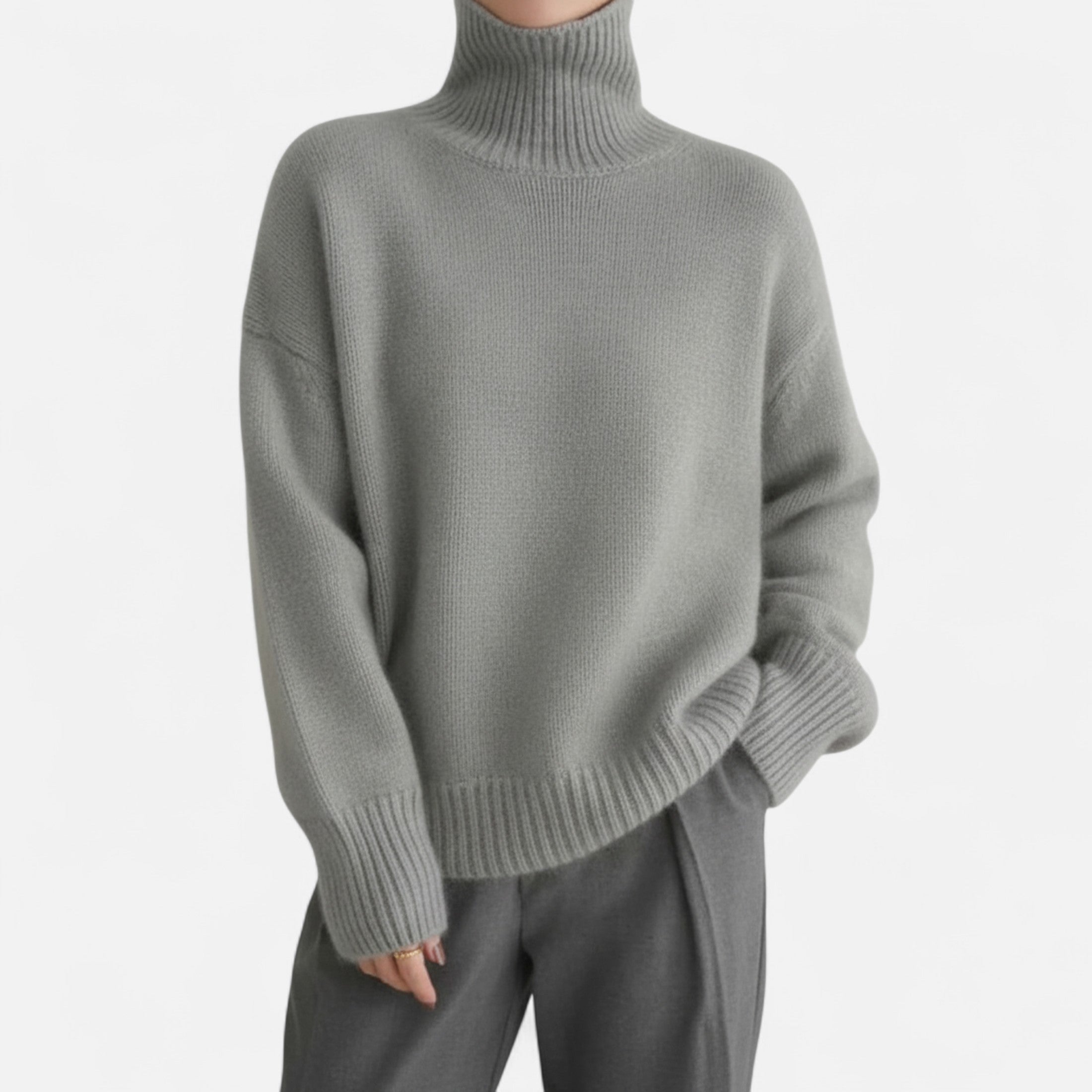 Jersey Mujer Invierno Cuello Alto Cashmere