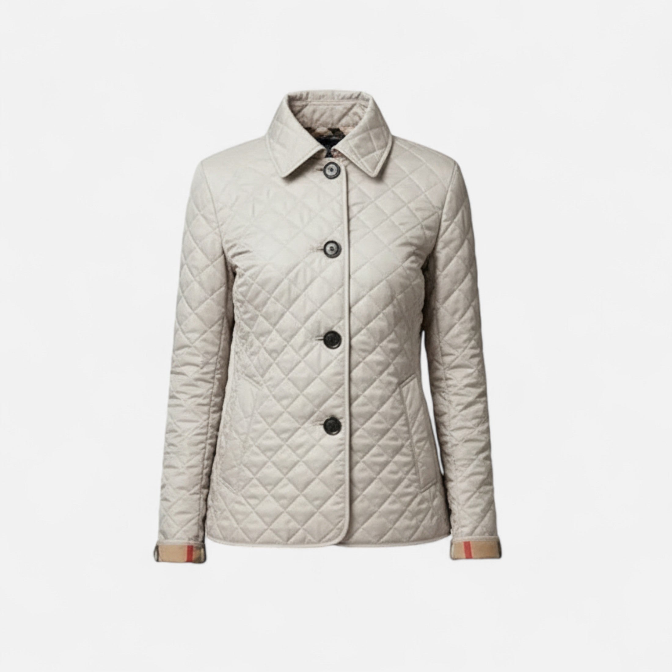 Chaqueta Acolchada Mujer Cuello Solapa Elegante