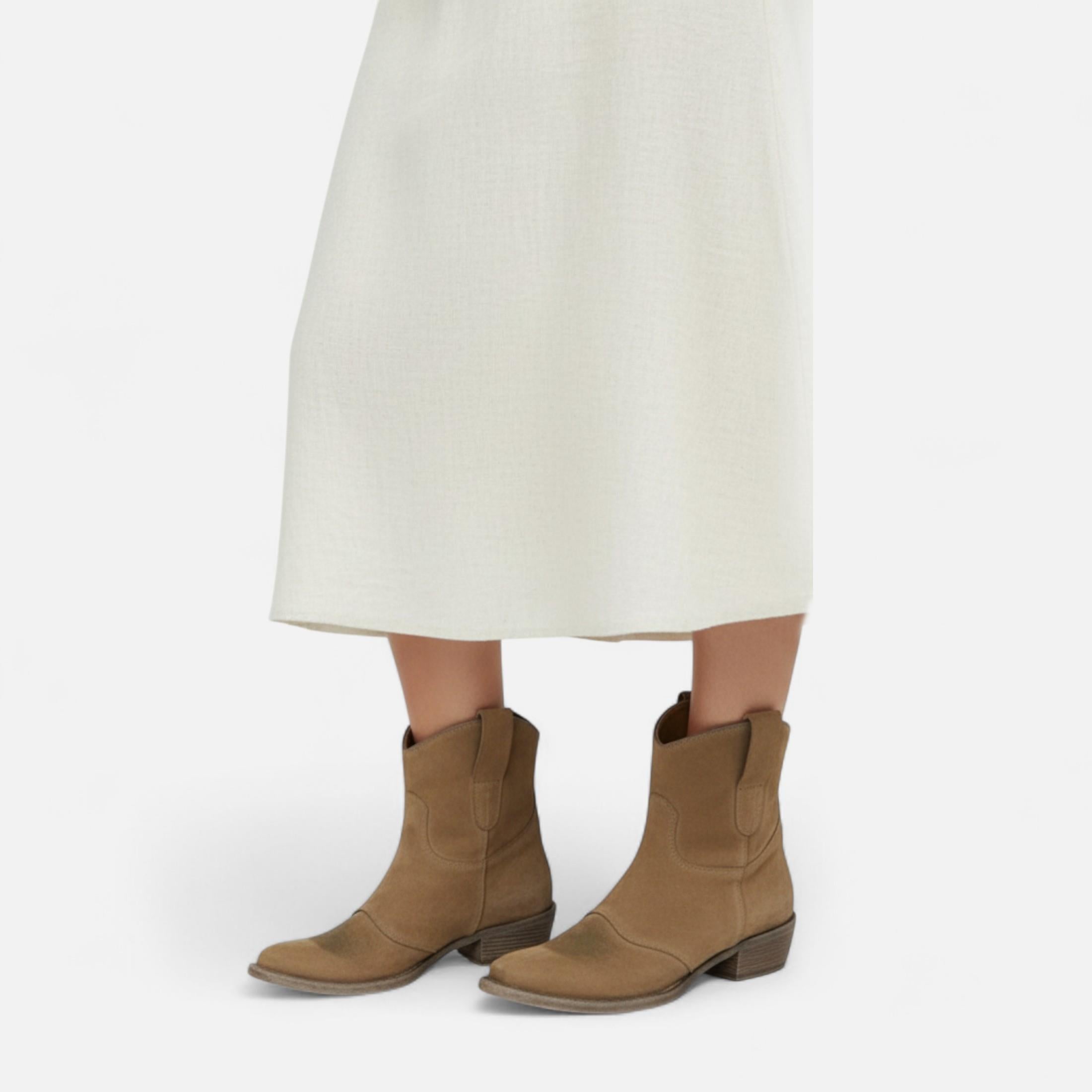 Botines Mujer Invierno Tacón Cuadrado