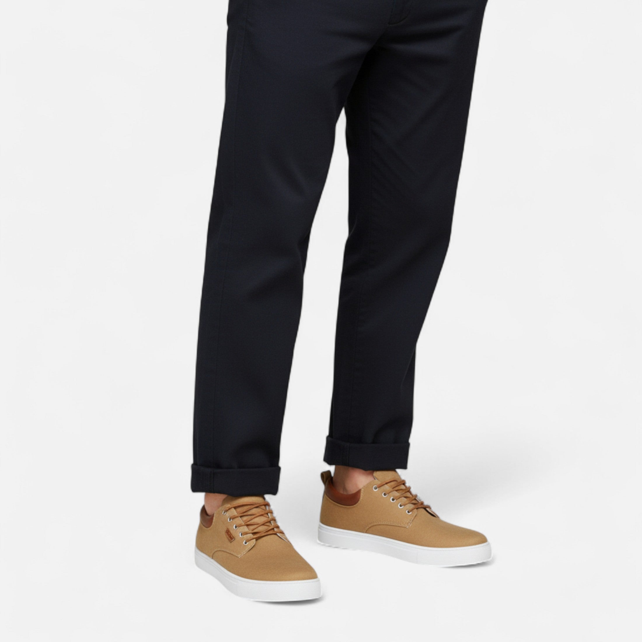 Zapatillas Hombre Invierno Lona con Suela Blanca