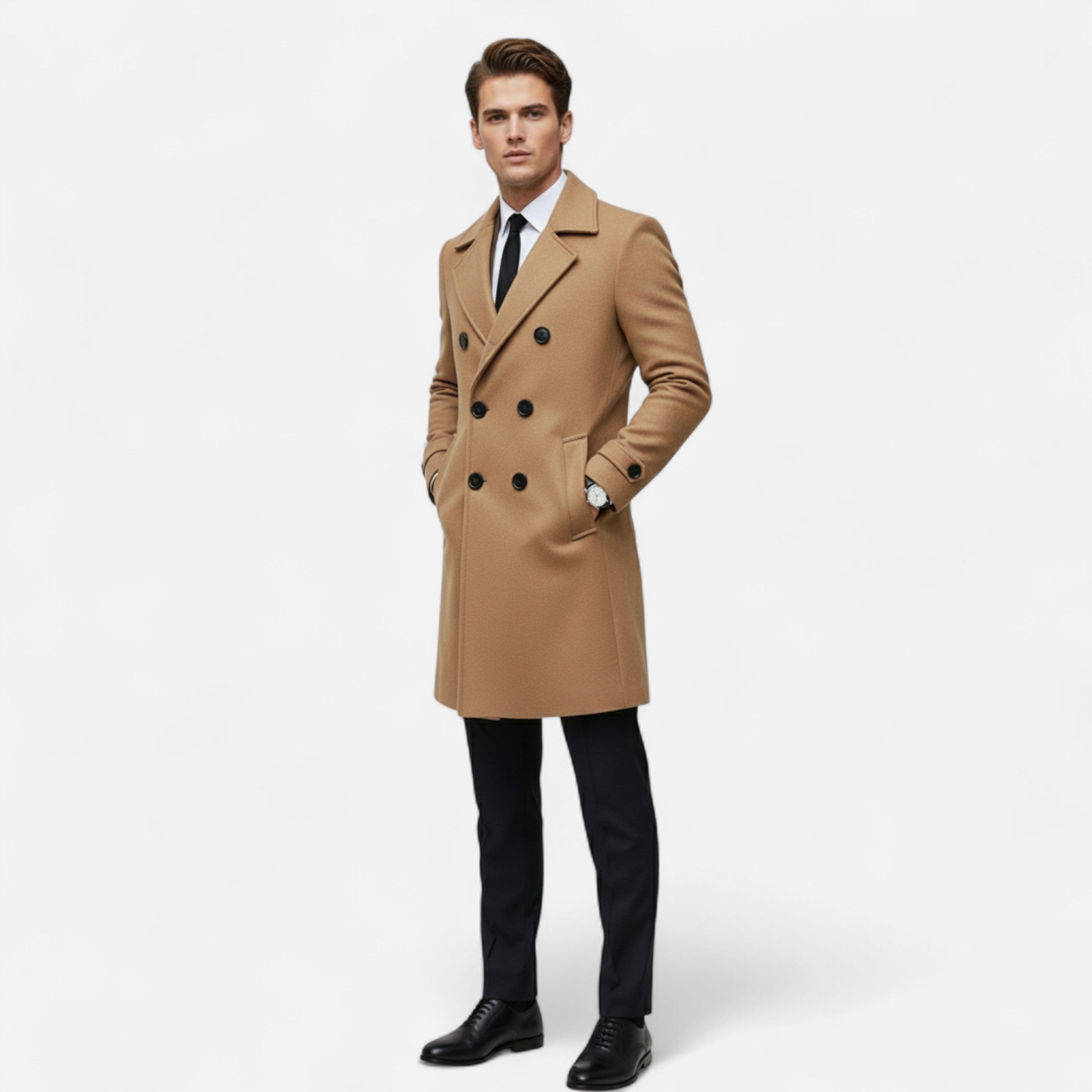 Abrigo Hombre Invierno Doble Botonadura