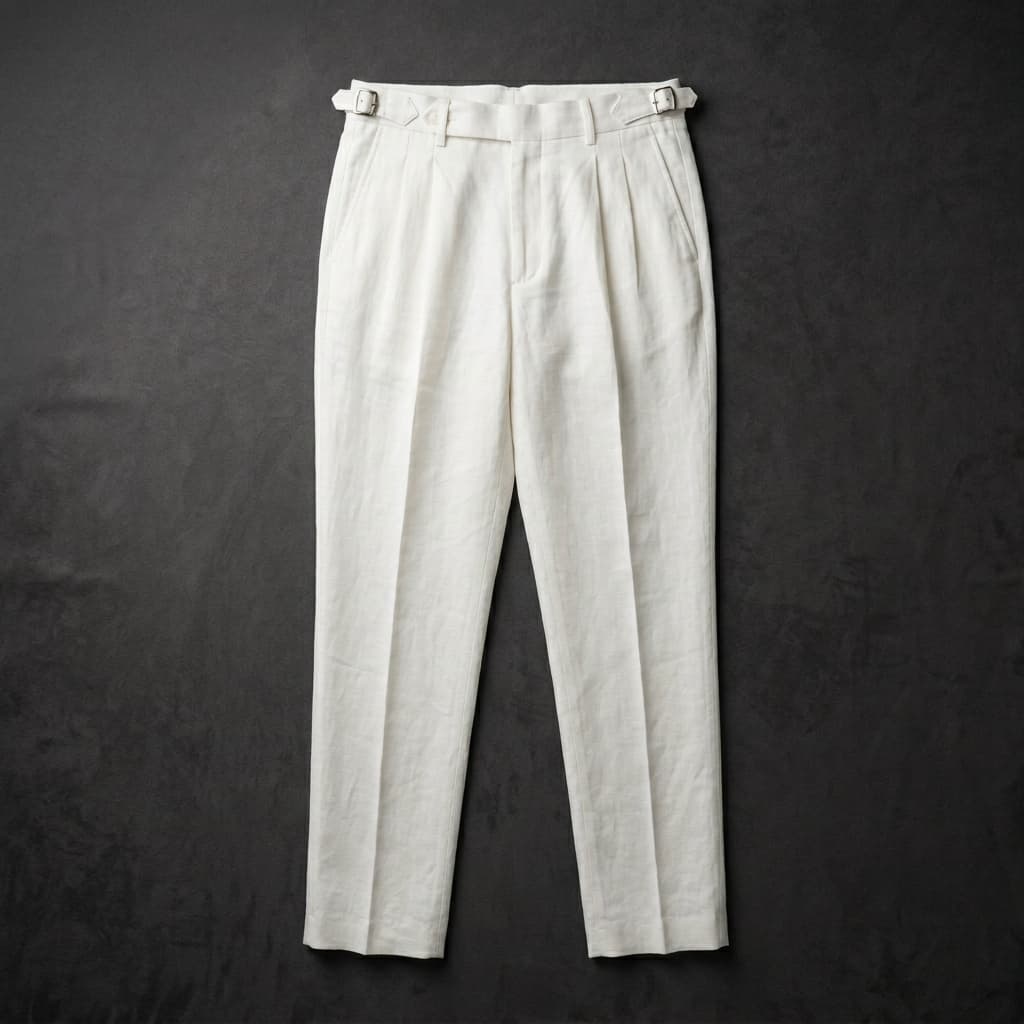 Pantalón de lino para hombre — corte sastre — eventos y bodas