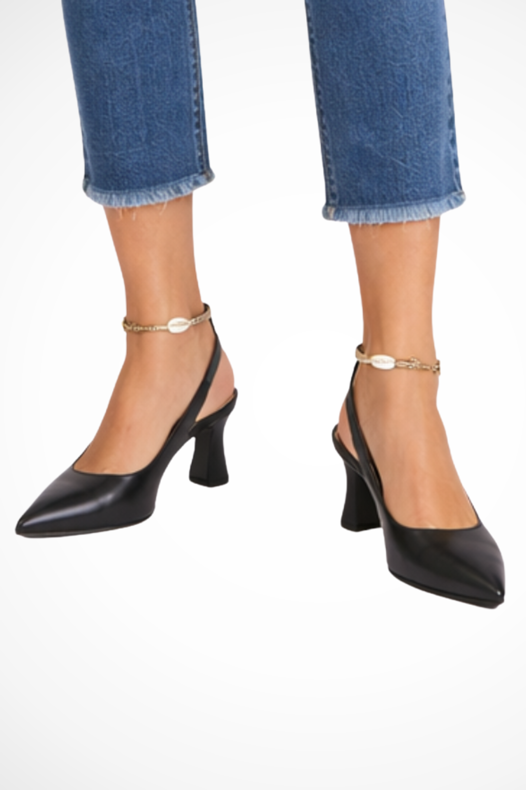 Zapatos de Salón Slingback con Punta Fina para Mujer Tacón Bajo Kitten Heel
