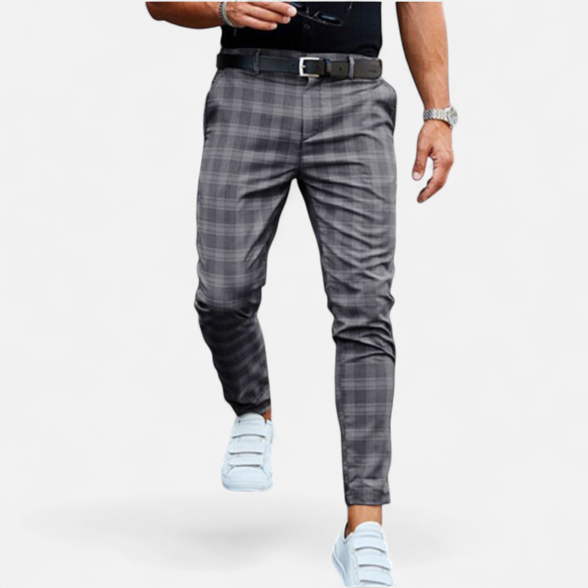 Chinos Hombre Slim Fit Cuadro Clásico con Stretch