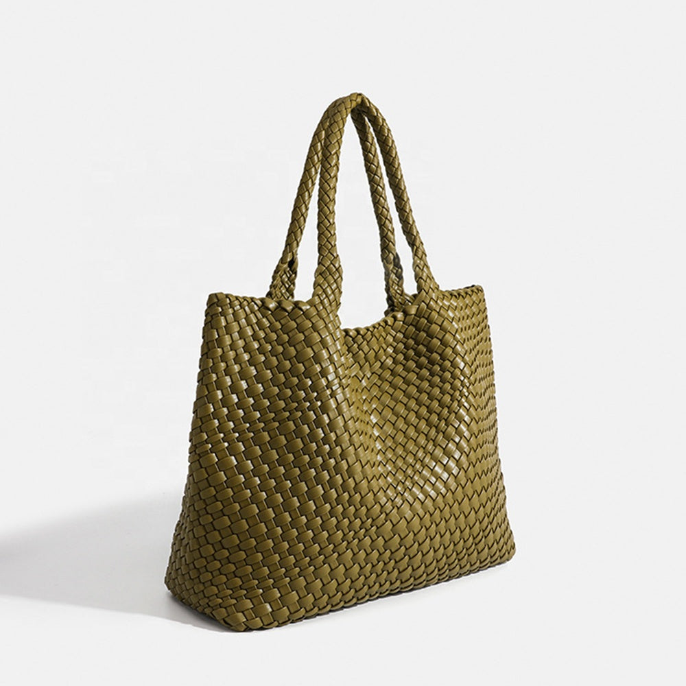 Bolso tote mujer tejido asa hombro gran capacidad