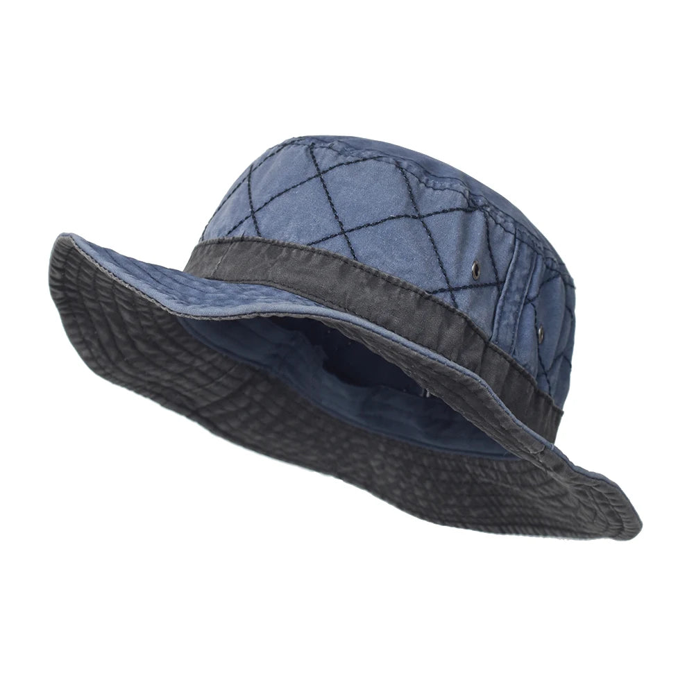 Bucket hat sombrero de sol unisex de algodón lavado para pesca y caza