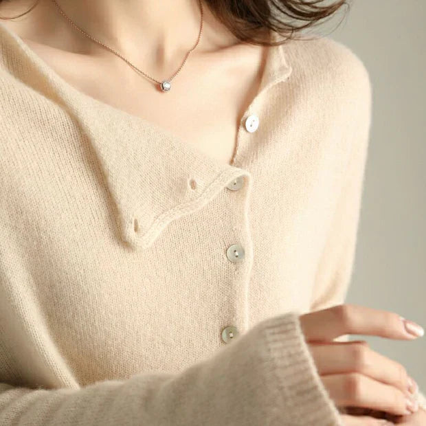 Cárdigan para Mujer con Botonadura Elegante y Ligero Ajuste Elástico