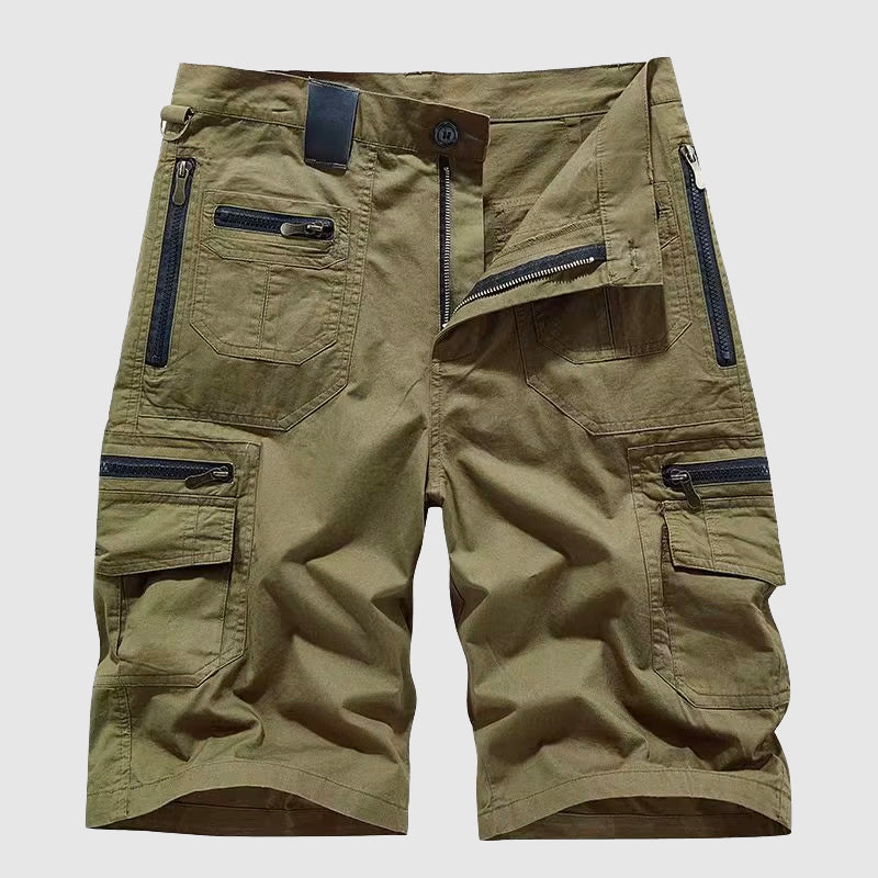 Pantalones Cortos Cargo para Hombre con Corte Relajado y Bolsillos con Cremallera