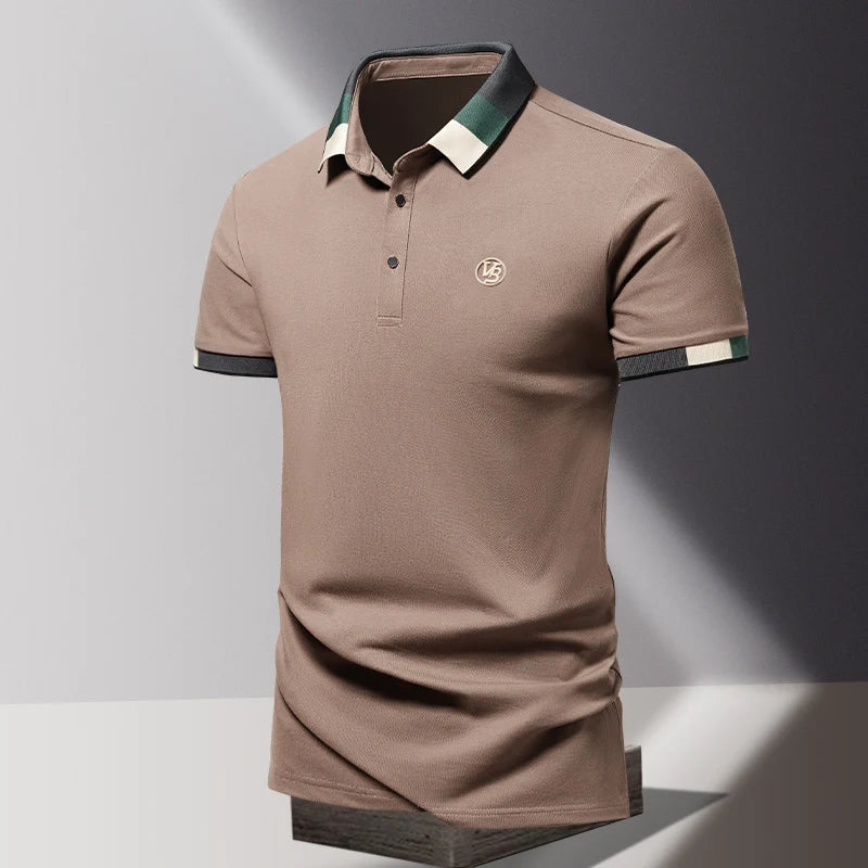 Polo hombre manga corta cuello clásico ajuste cómodo