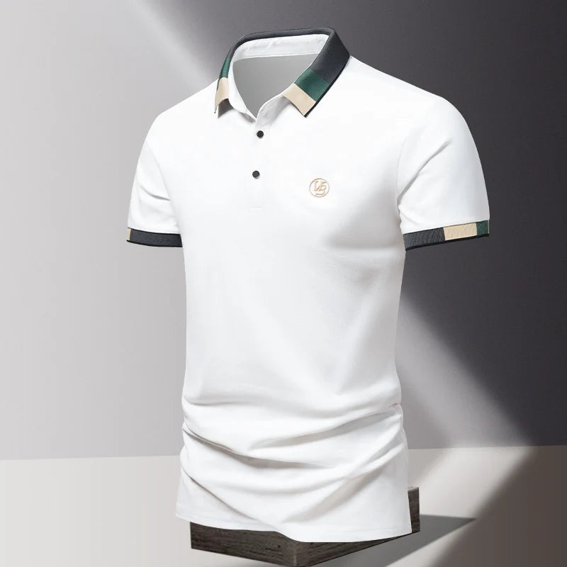 Polo hombre manga corta cuello clásico ajuste cómodo