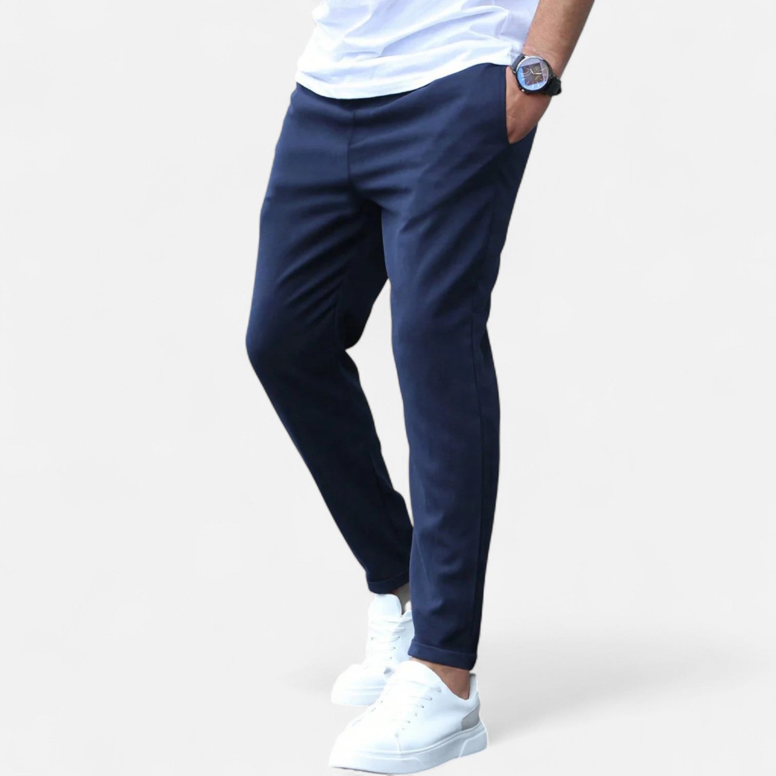 Pantalones Elásticos para Hombre – Comodidad Dinámica, Estilo Sofisticado