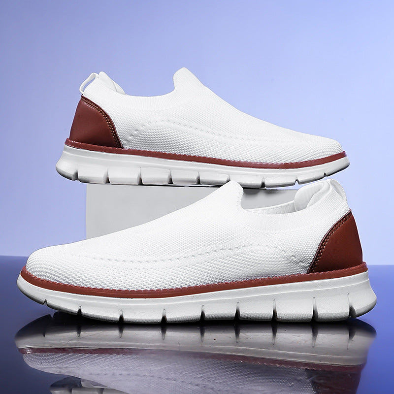 Zapatillas Casuales de Malla Slip-On para Hombre con Suela de EVA y Tejido Fly Knit