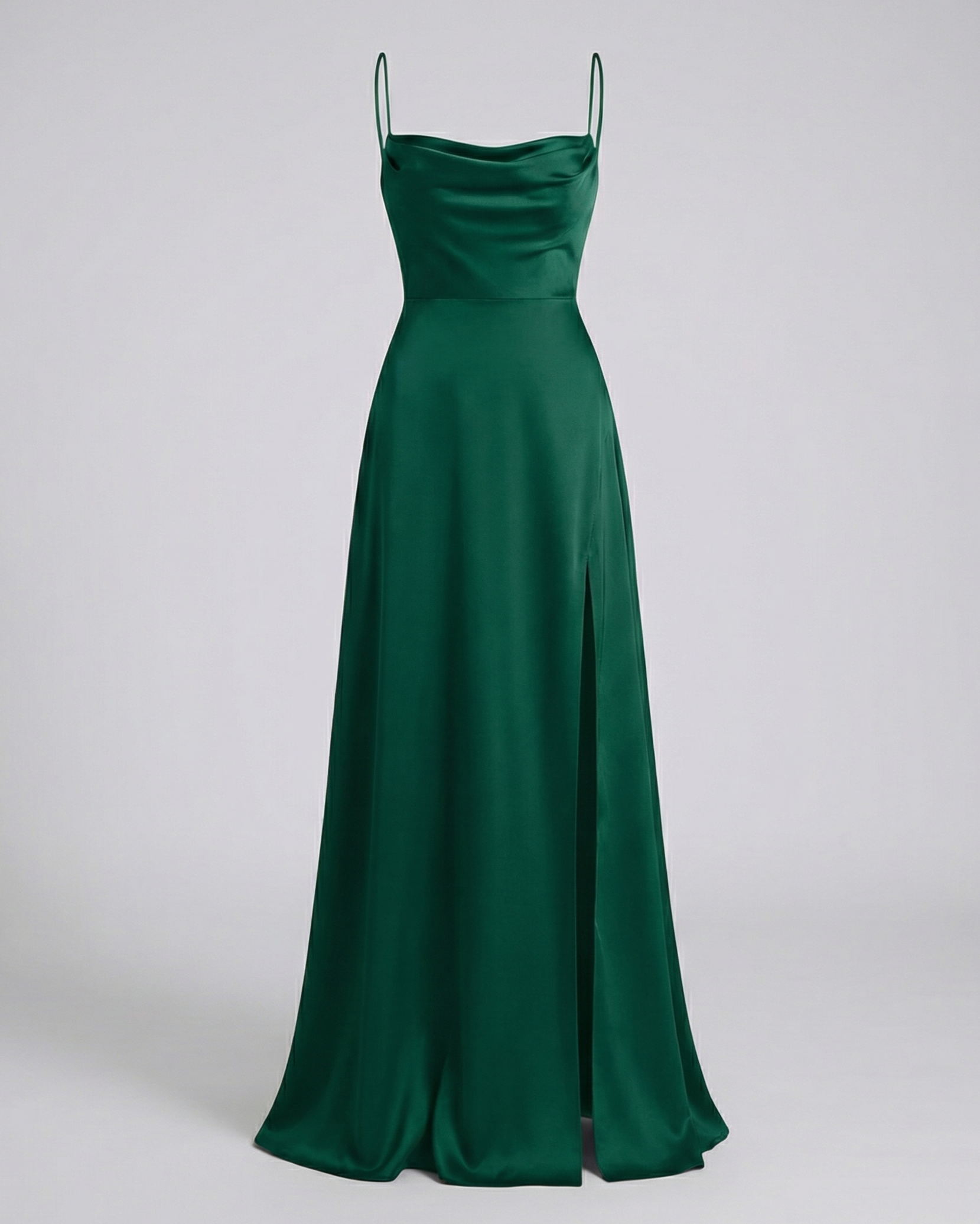 Vestido largo para mujer - corte entallado con abertura lateral - fiesta