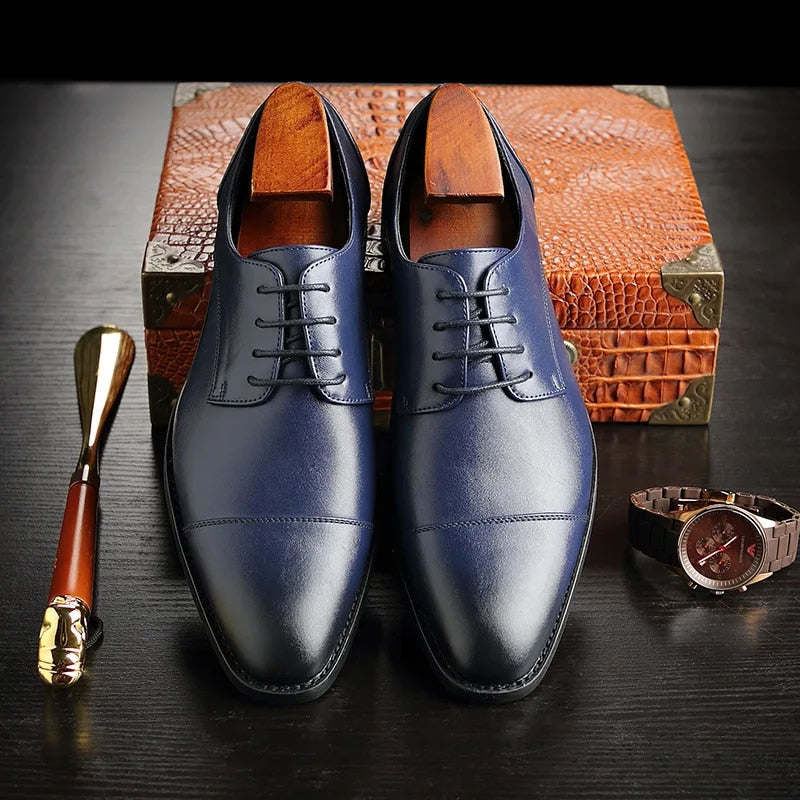 Zapatos Oxford de Hombre de Cuero con Suela Cómoda y Hechura Artesanal
