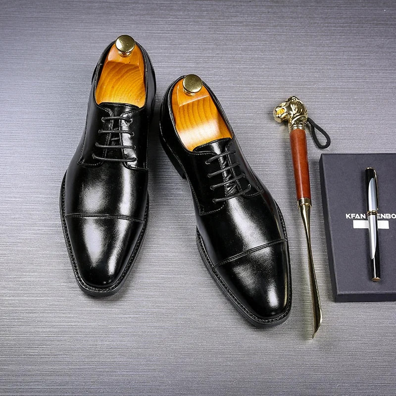 Zapatos Oxford de Hombre de Cuero con Suela Cómoda y Hechura Artesanal