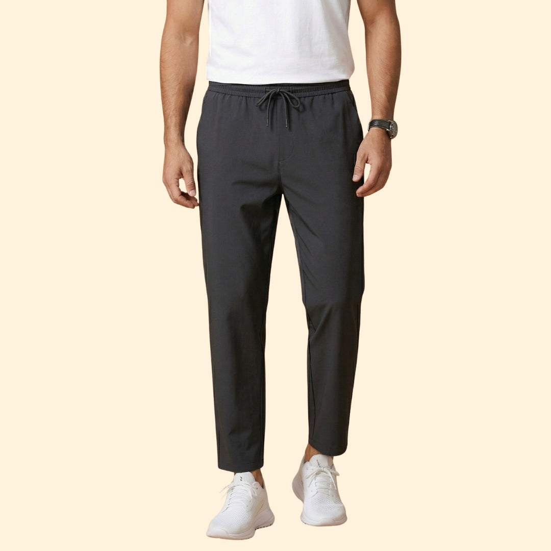 Pantalons habillés pour homme avec taille élastique et coupe cheville