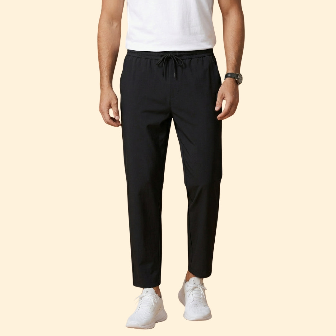 Pantalons habillés pour homme avec taille élastique et coupe cheville