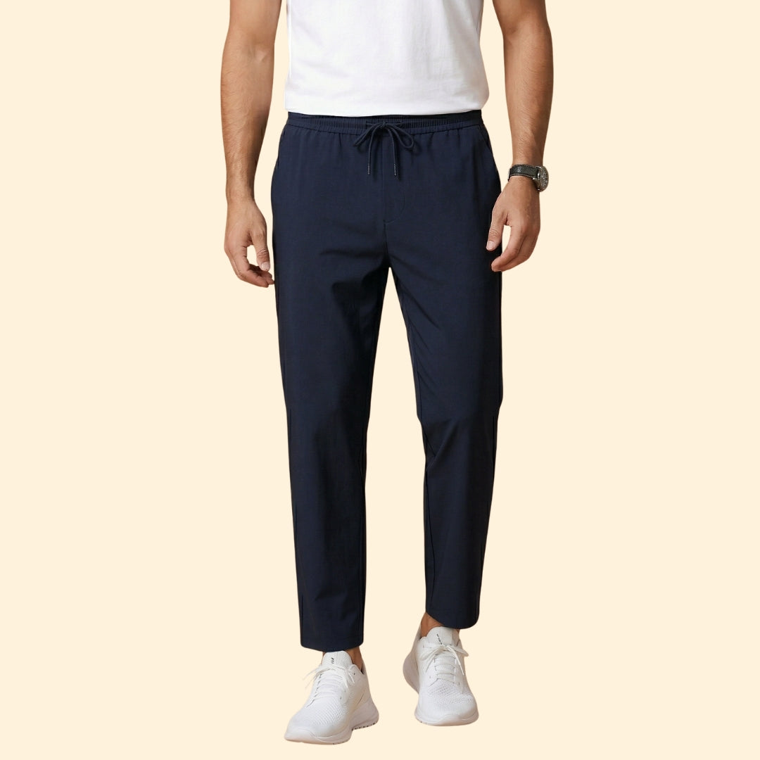 Pantalons habillés pour homme avec taille élastique et coupe cheville