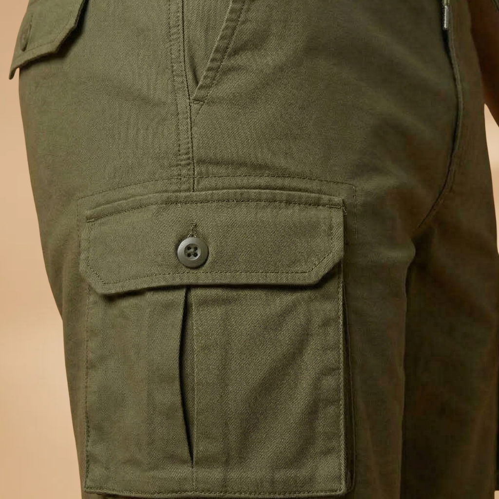 Pantalones cortos cargo de hombre - shorts informales de verano con cordón