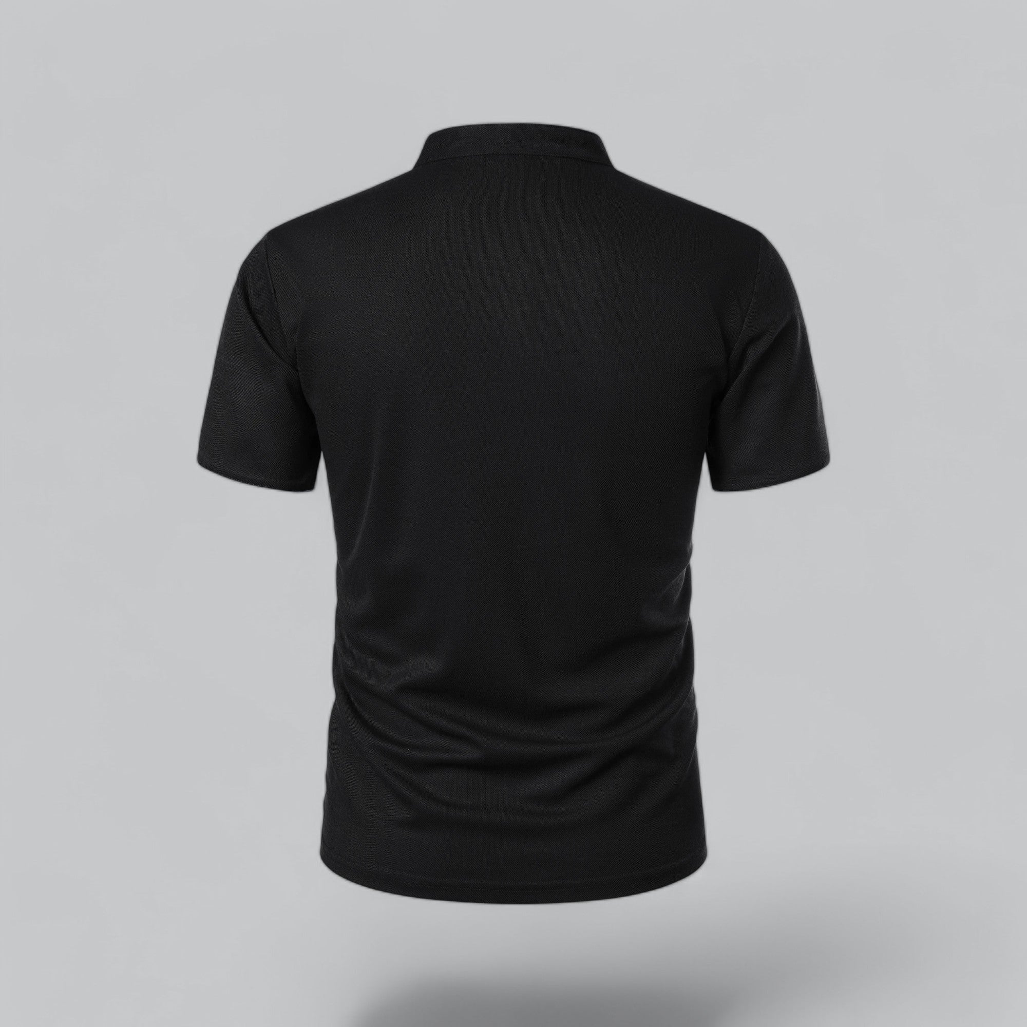 Polo de manga corta para hombre - corte entallado sin cuello - diario