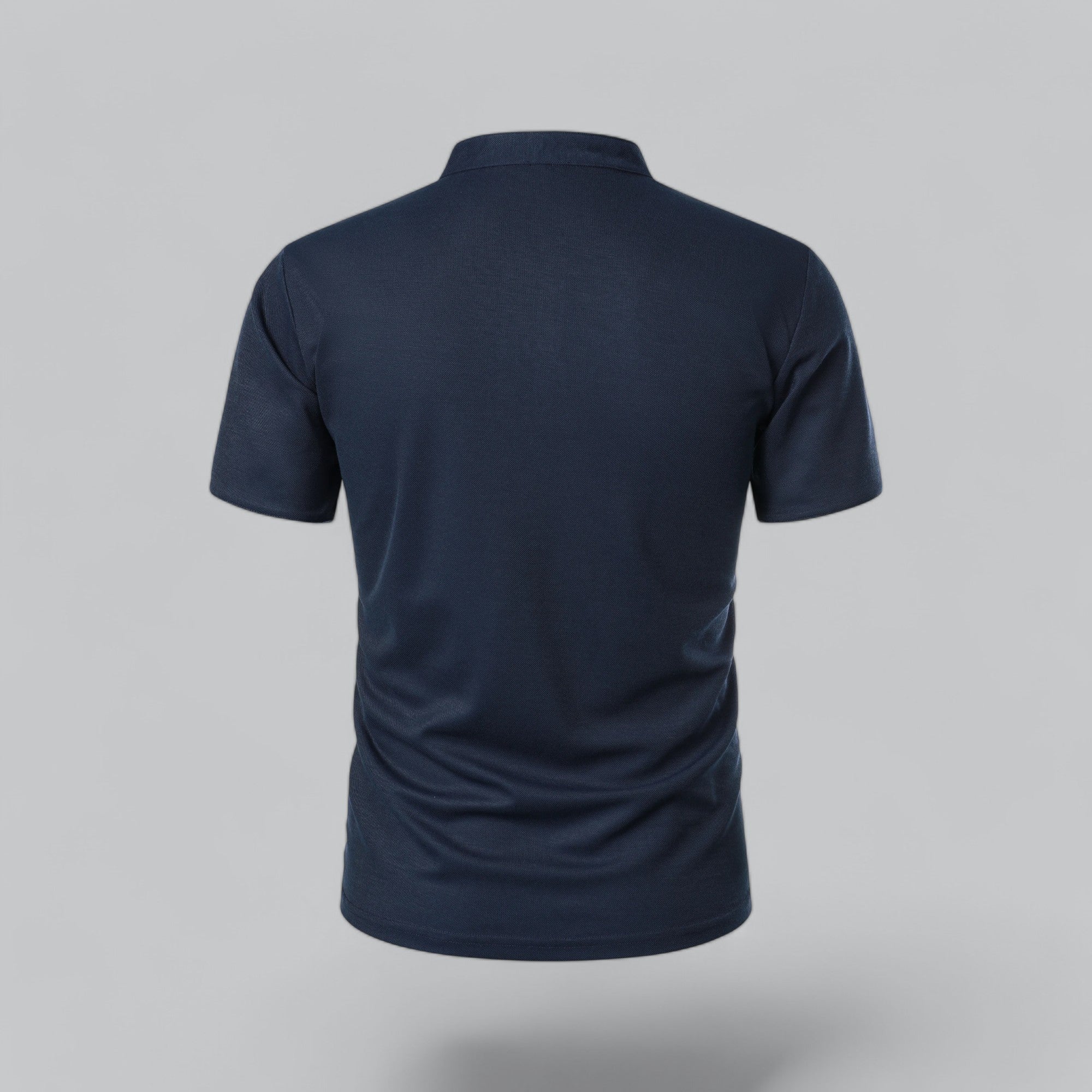 Polo de manga corta para hombre - corte entallado sin cuello - diario