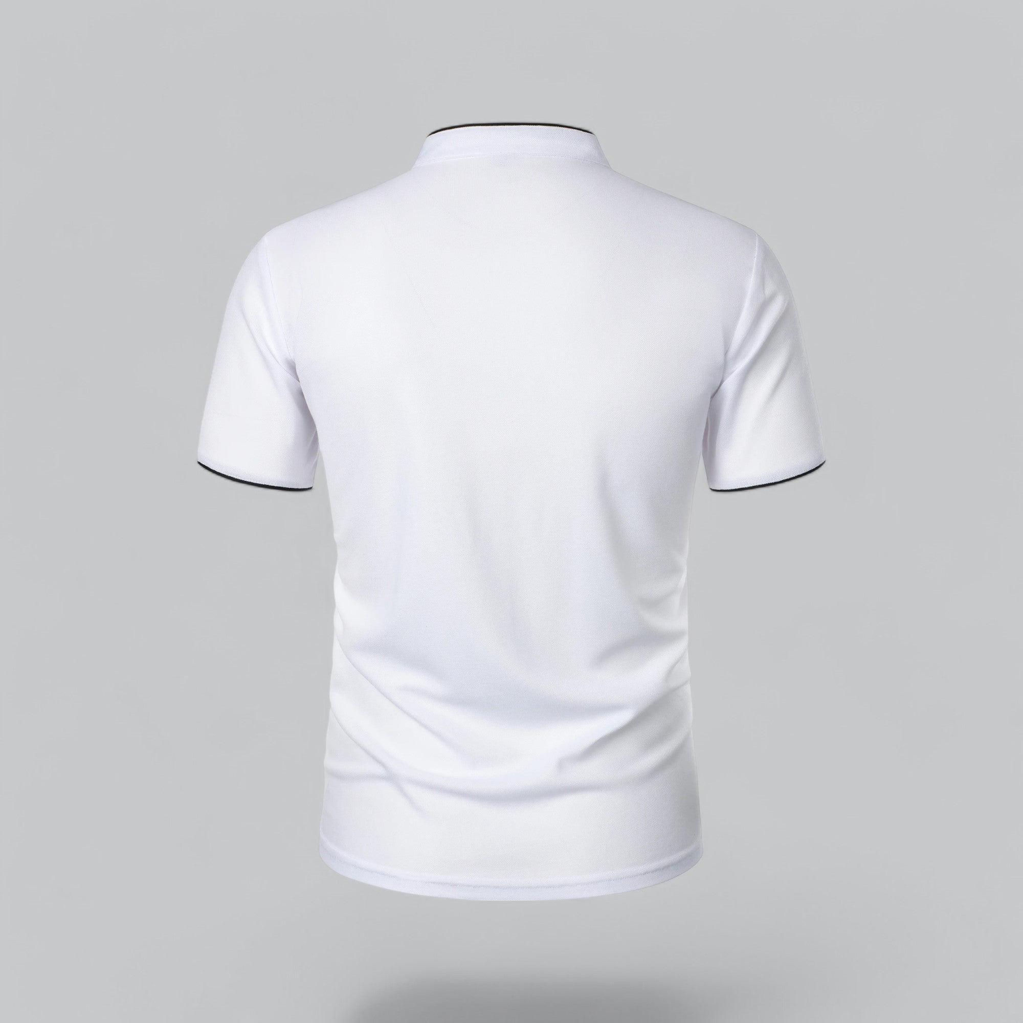 Polo de manga corta para hombre - corte entallado sin cuello - diario