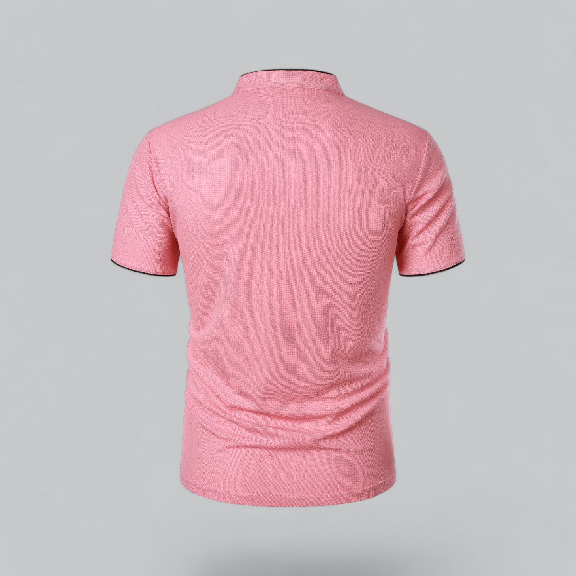 Polo de manga corta para hombre - corte entallado sin cuello - diario