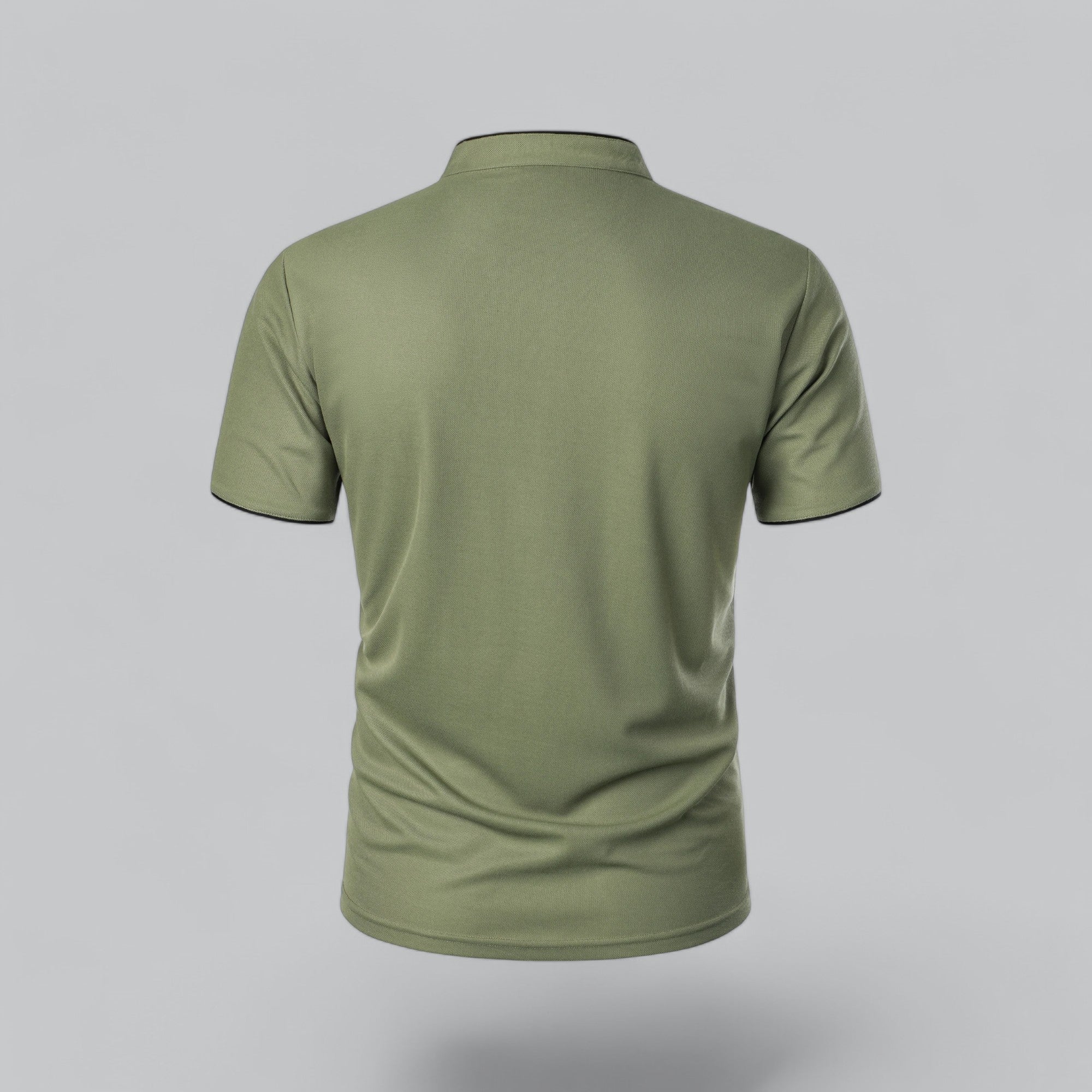Polo de manga corta para hombre - corte entallado sin cuello - diario