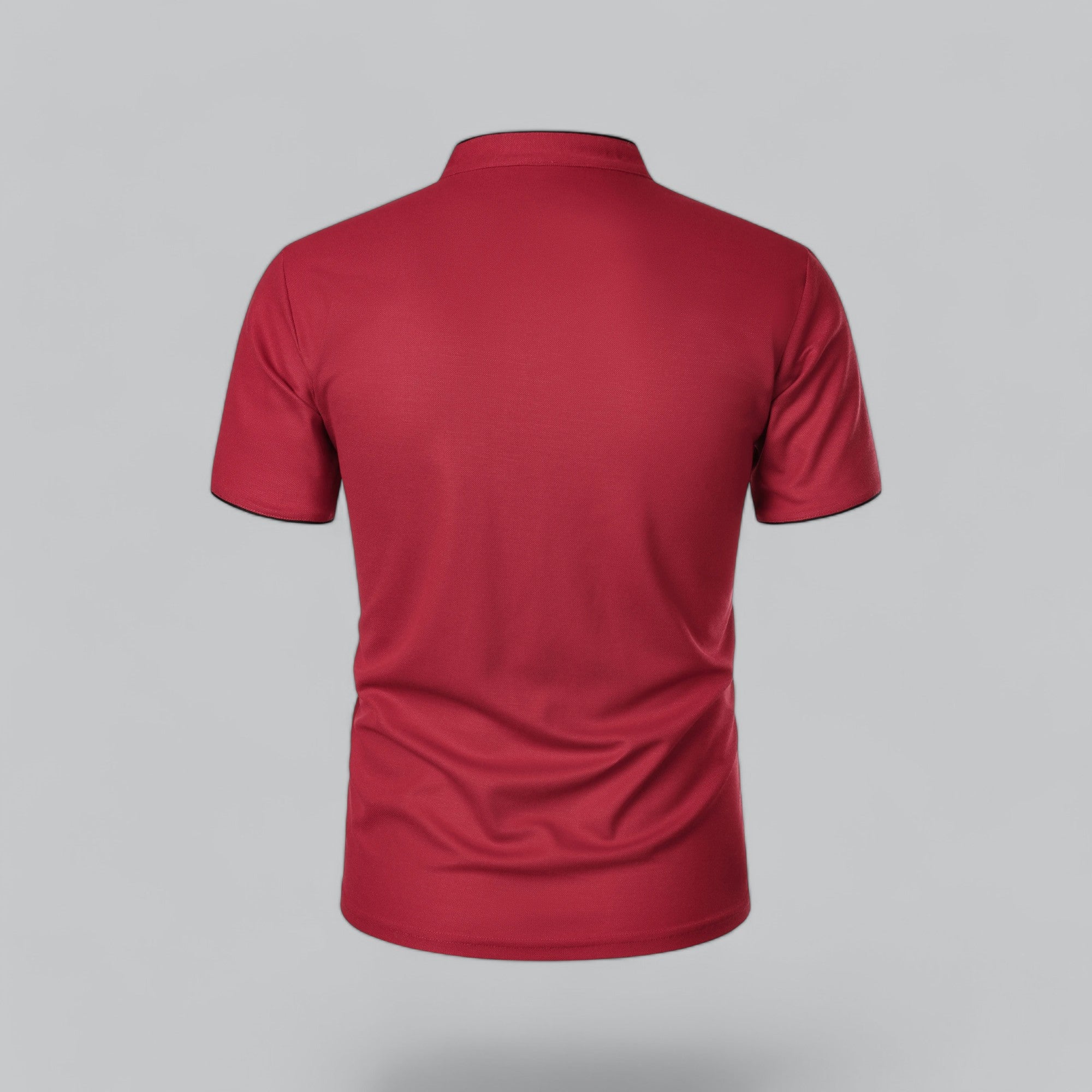 Polo de manga corta para hombre - corte entallado sin cuello - diario