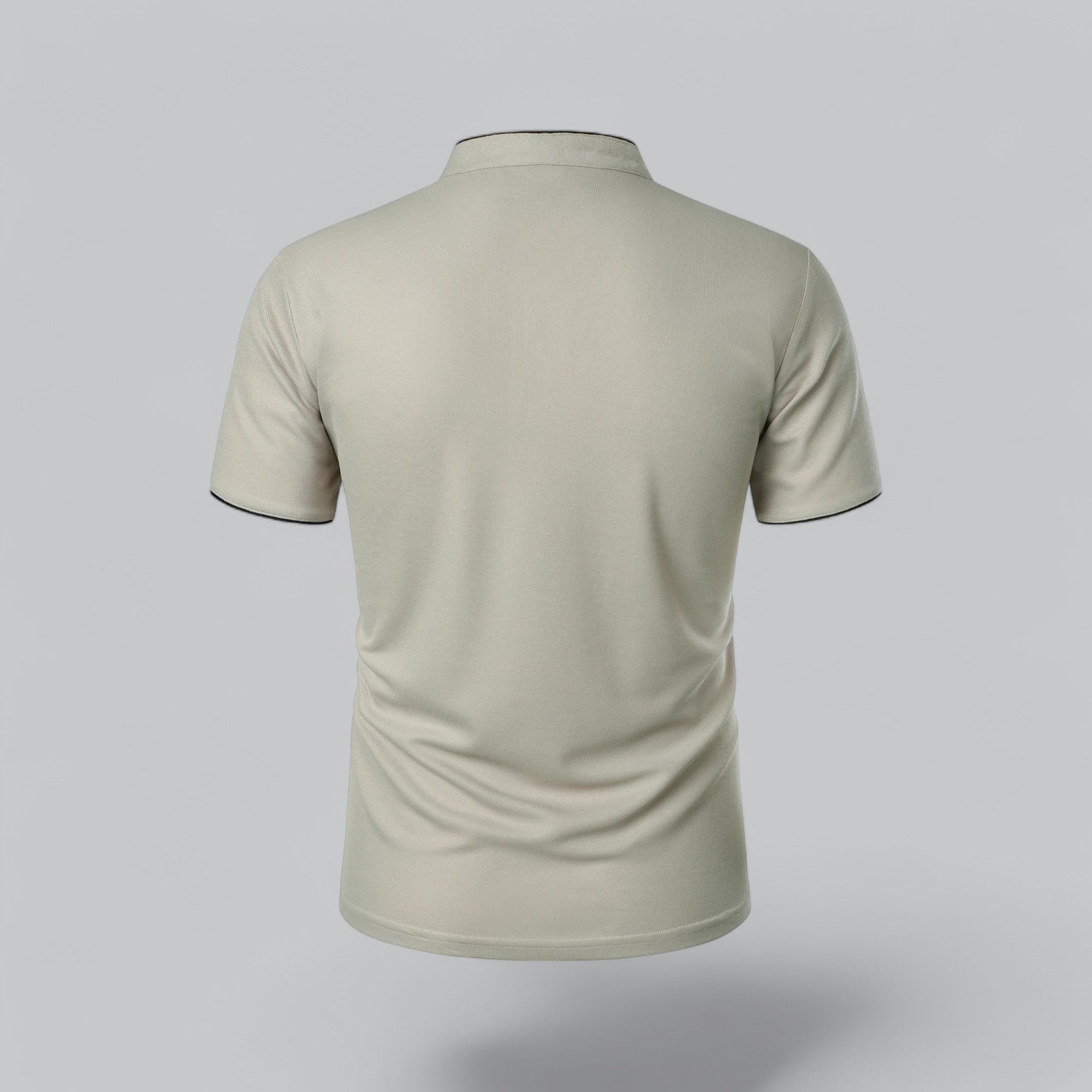 Polo de manga corta para hombre - corte entallado sin cuello - diario