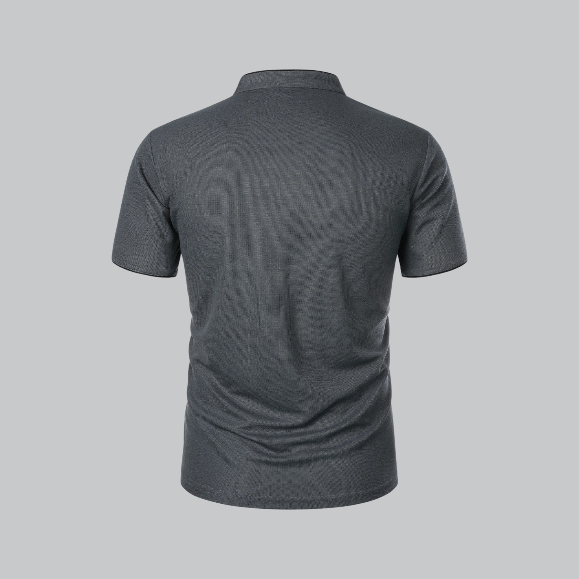 Polo de manga corta para hombre - corte entallado sin cuello - diario