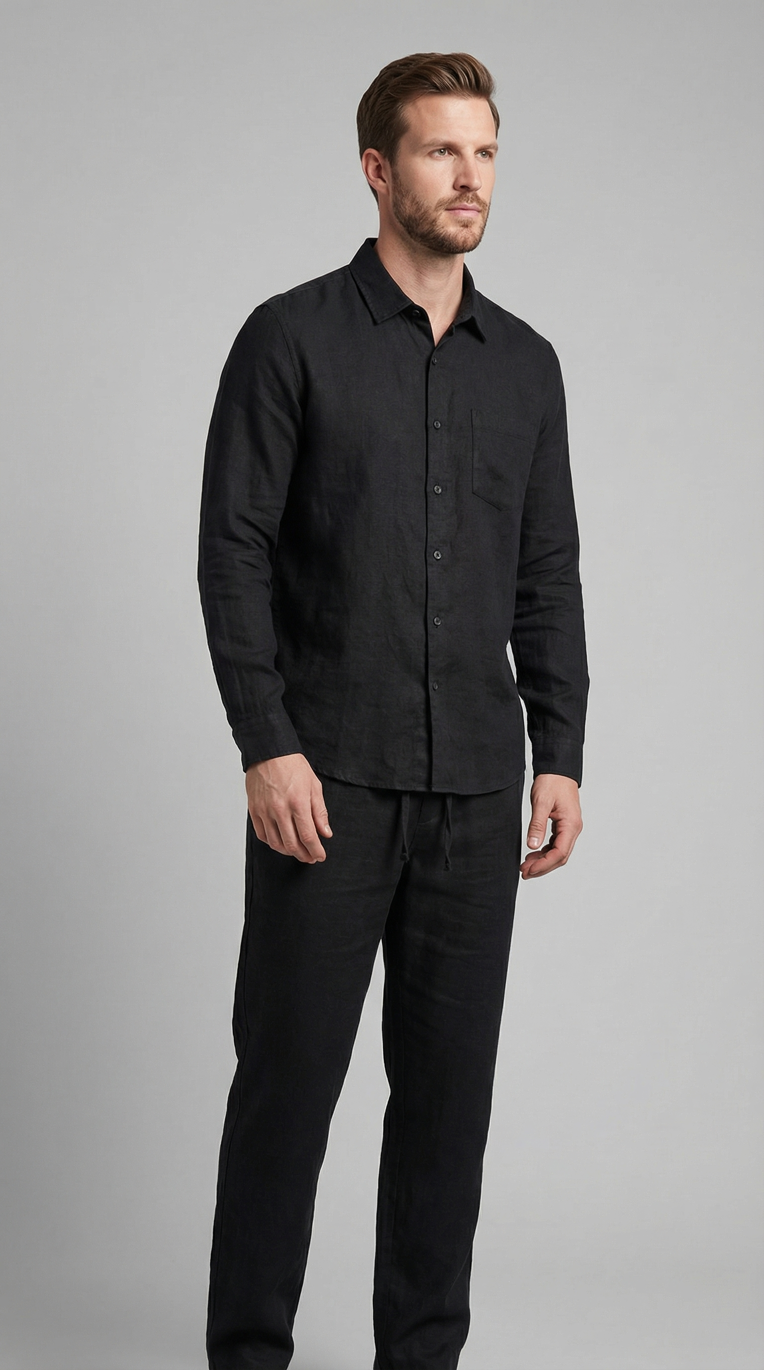 Conjunto lino hombre | conjunto dos piezas ajuste slim