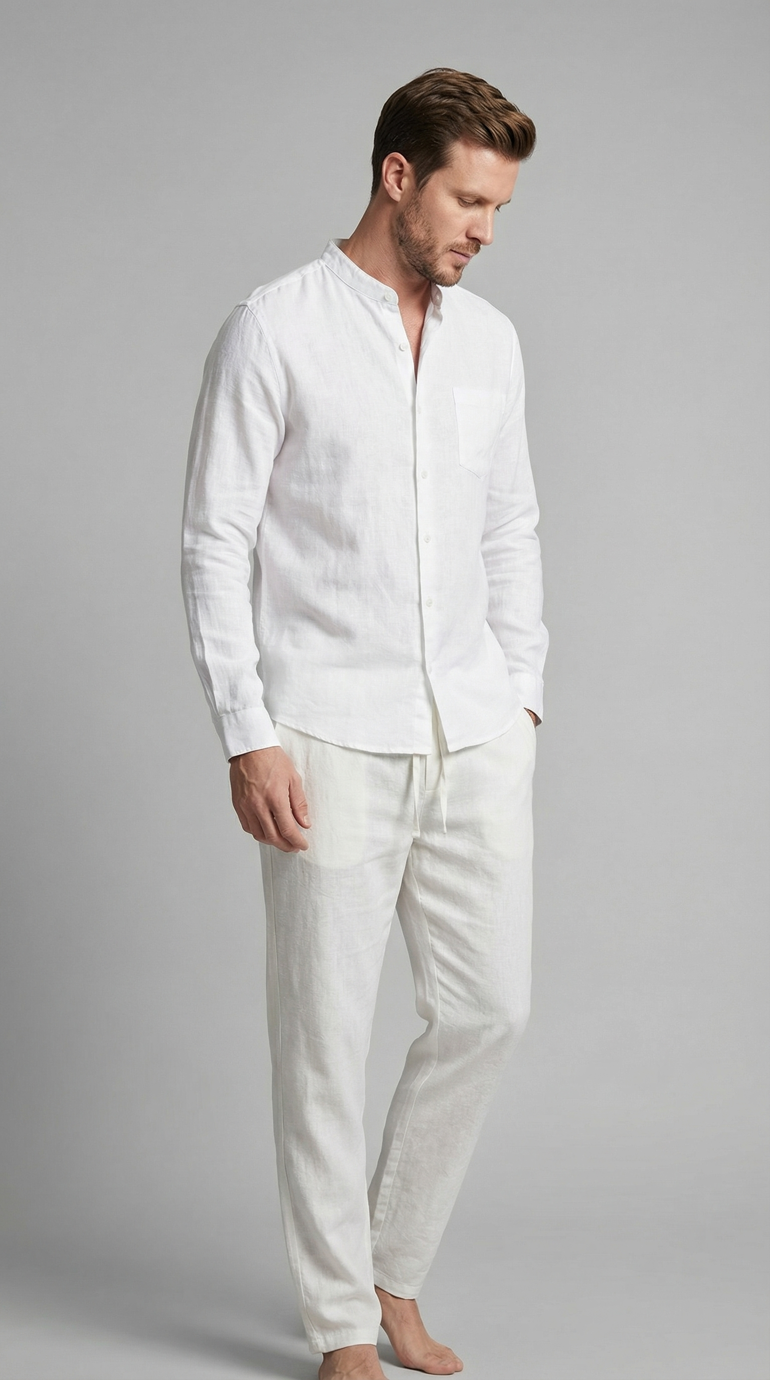 Conjunto lino hombre | conjunto dos piezas ajuste slim