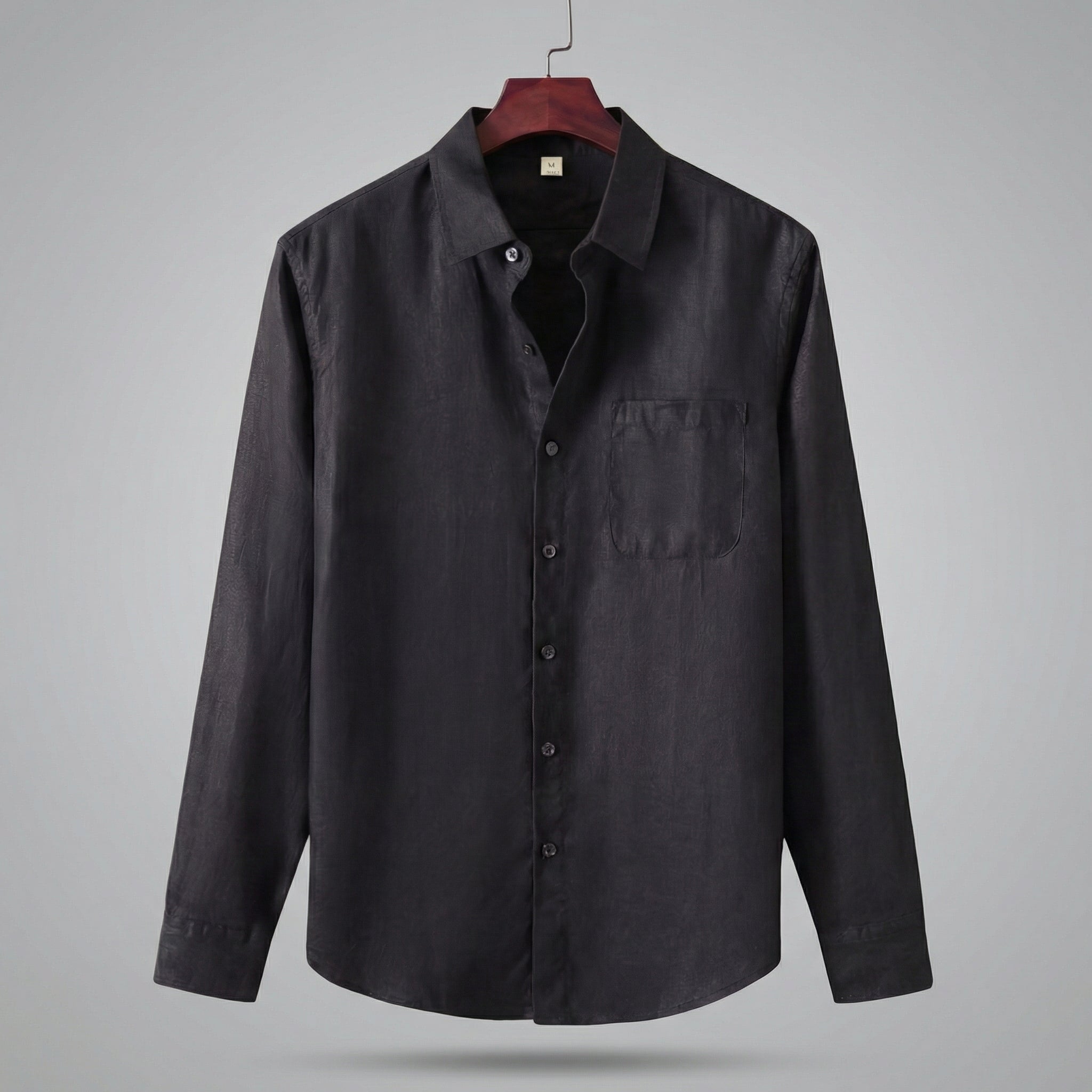 Camisa de lino hombre | manga larga para diario