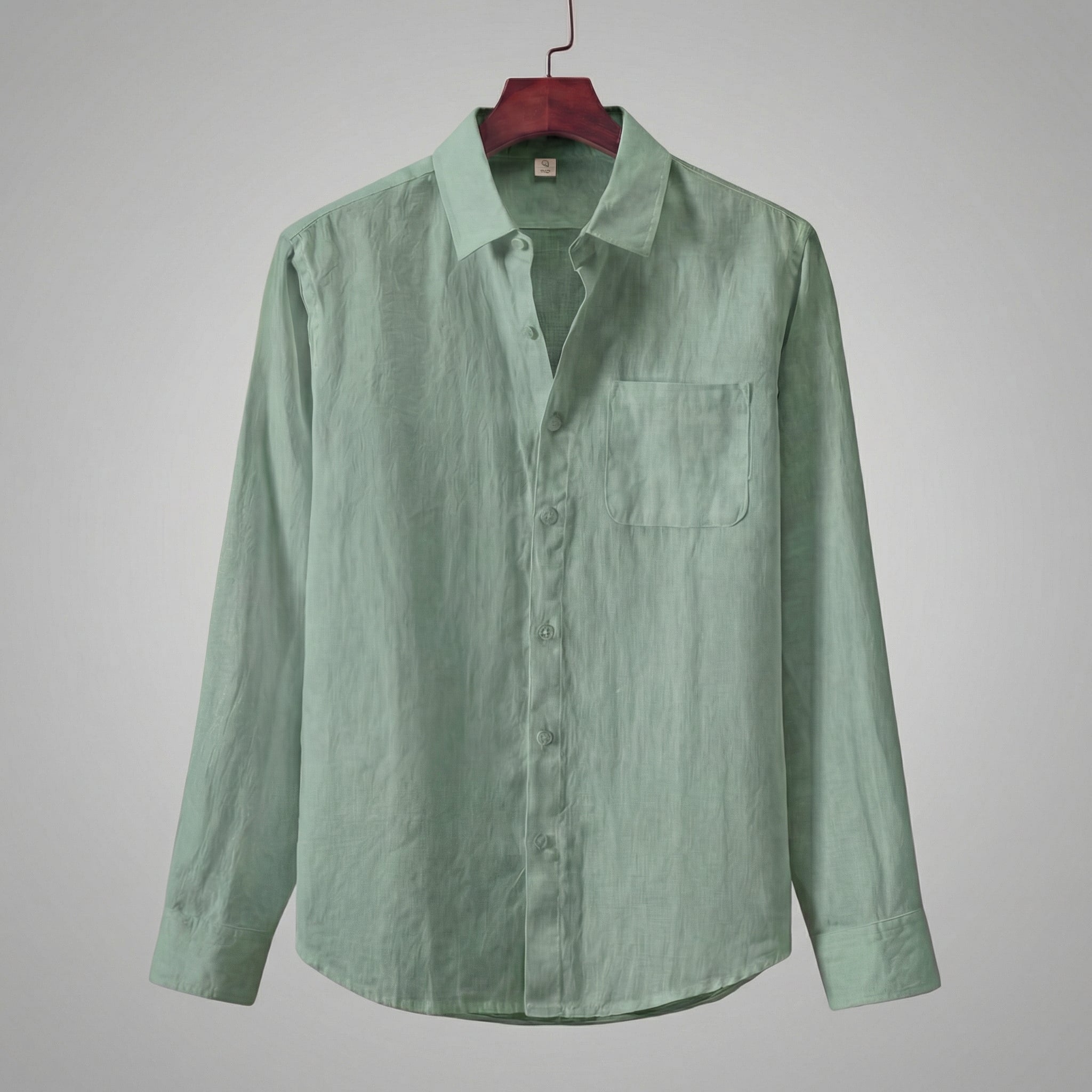 Camisa de lino hombre | manga larga para diario