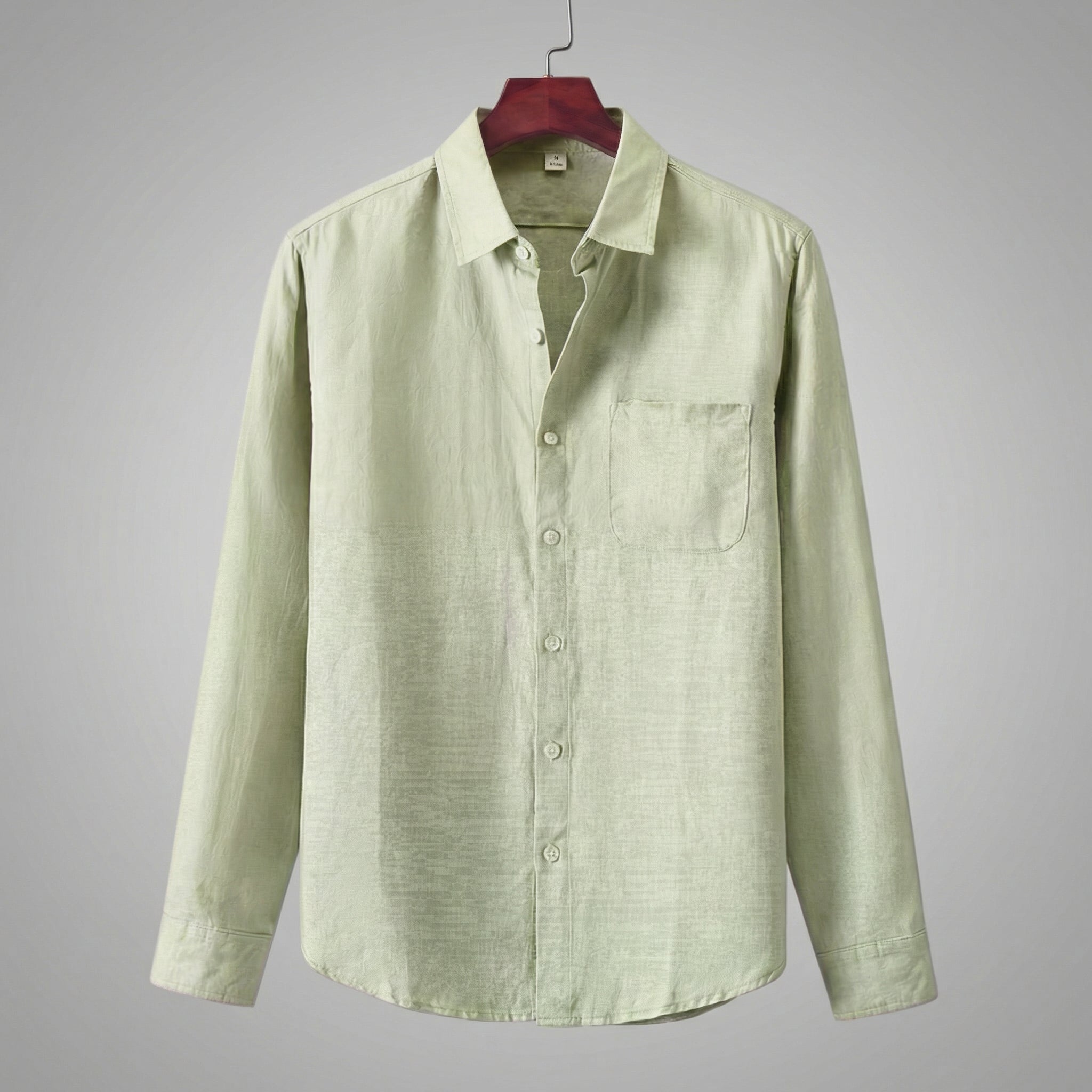 Camisa de lino hombre | manga larga para diario