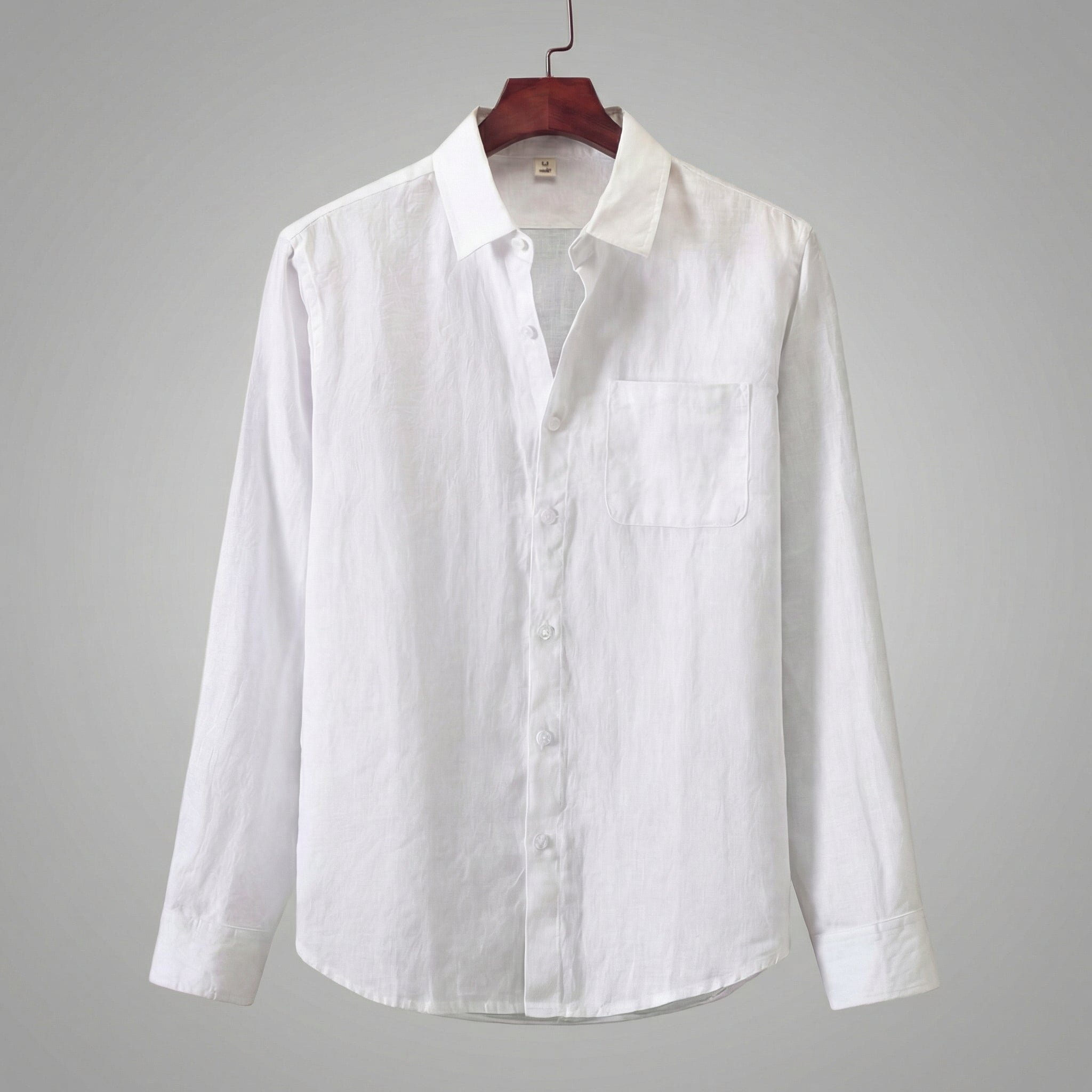 Camisa de lino hombre | manga larga para diario