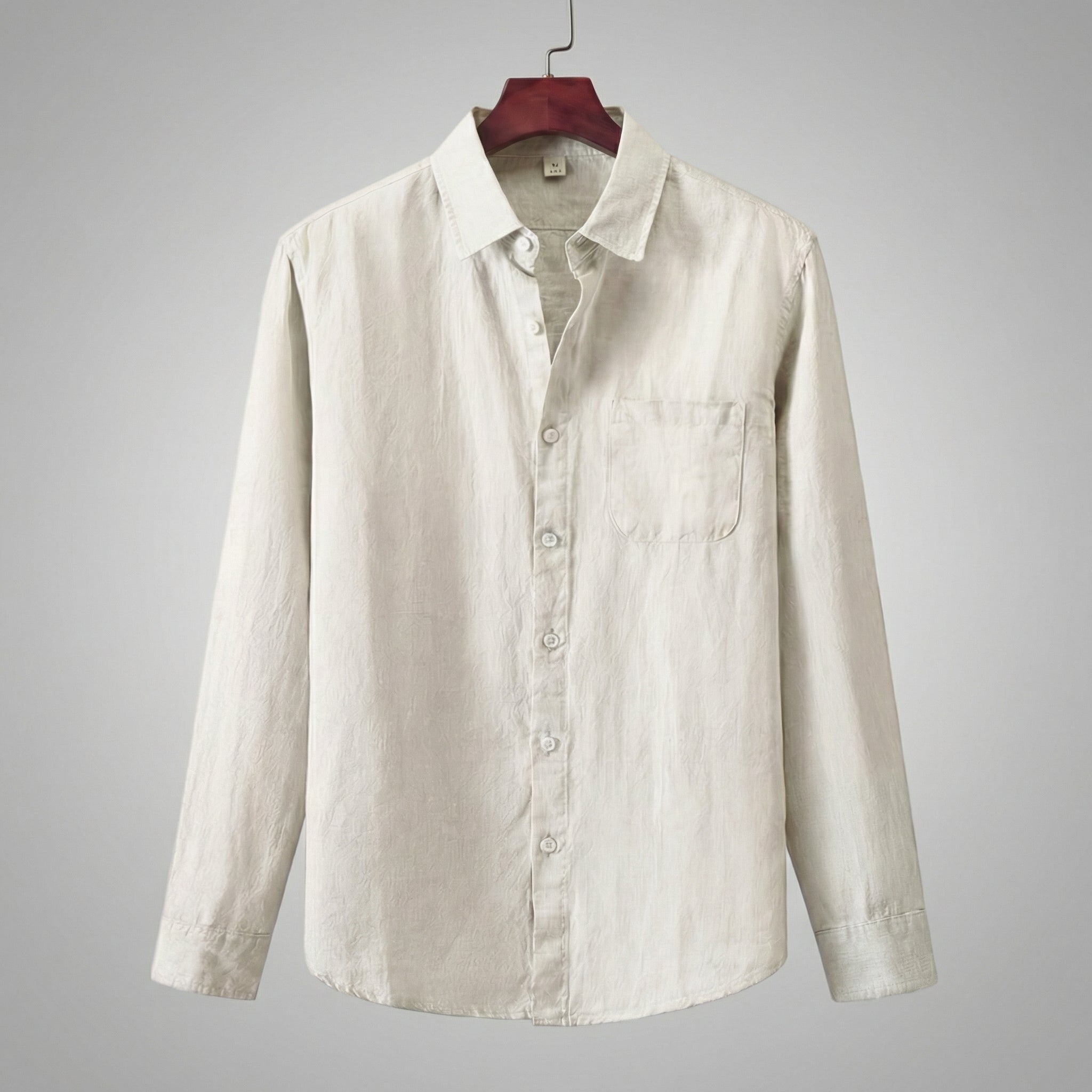 Camisa de lino hombre | manga larga para diario