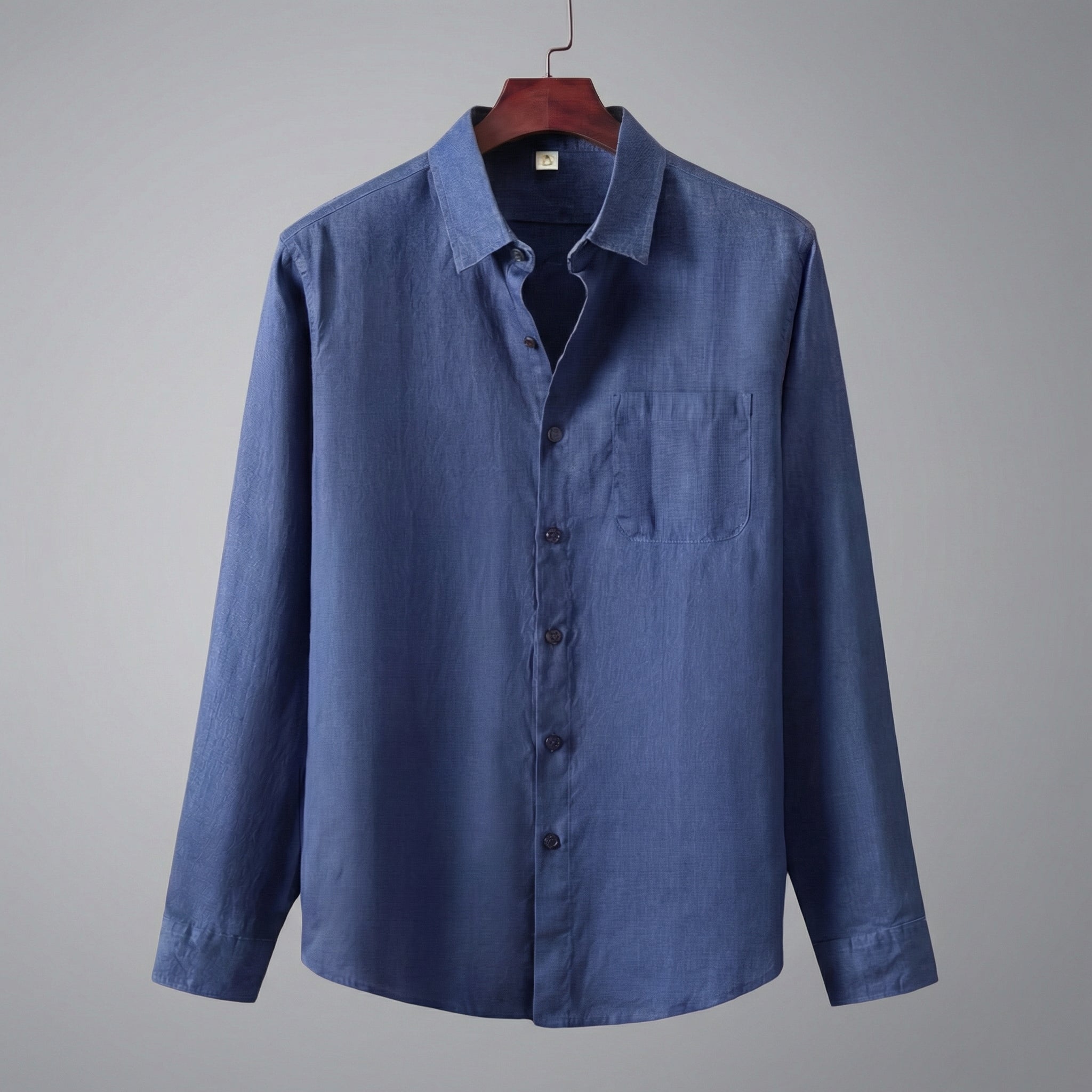 Camisa de lino hombre | manga larga para diario