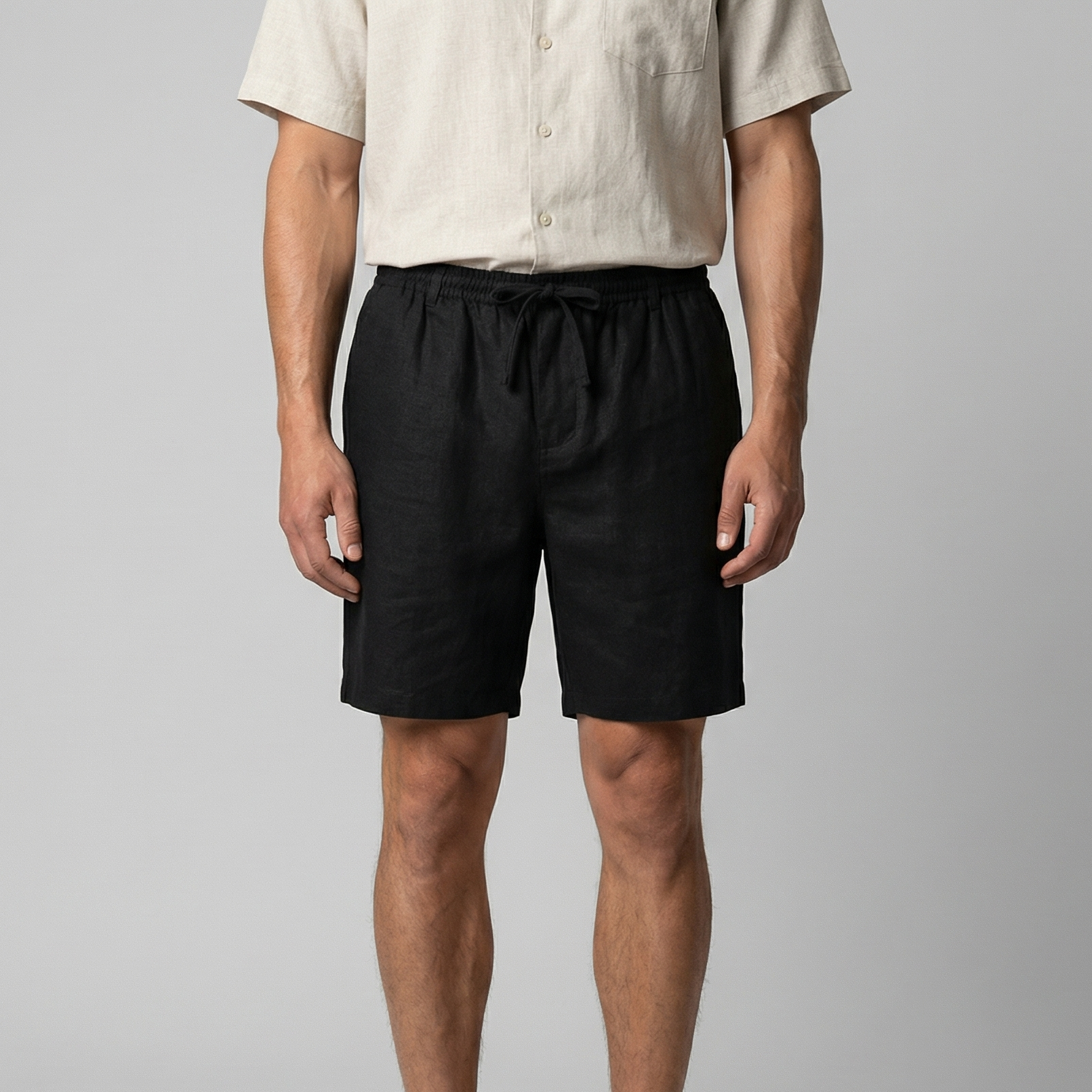 Pantalón corto de lino hombre | ajuste relajado para verano