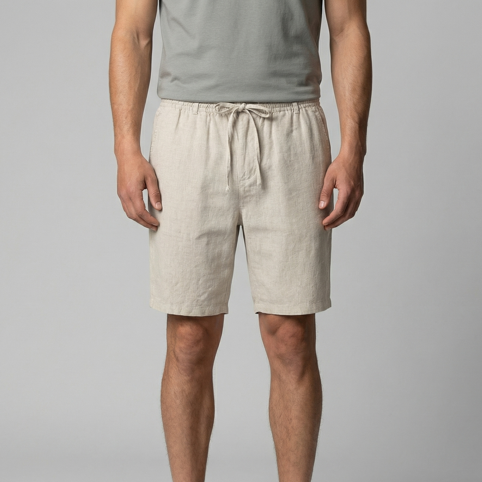 Pantalón corto de lino hombre | ajuste relajado para verano