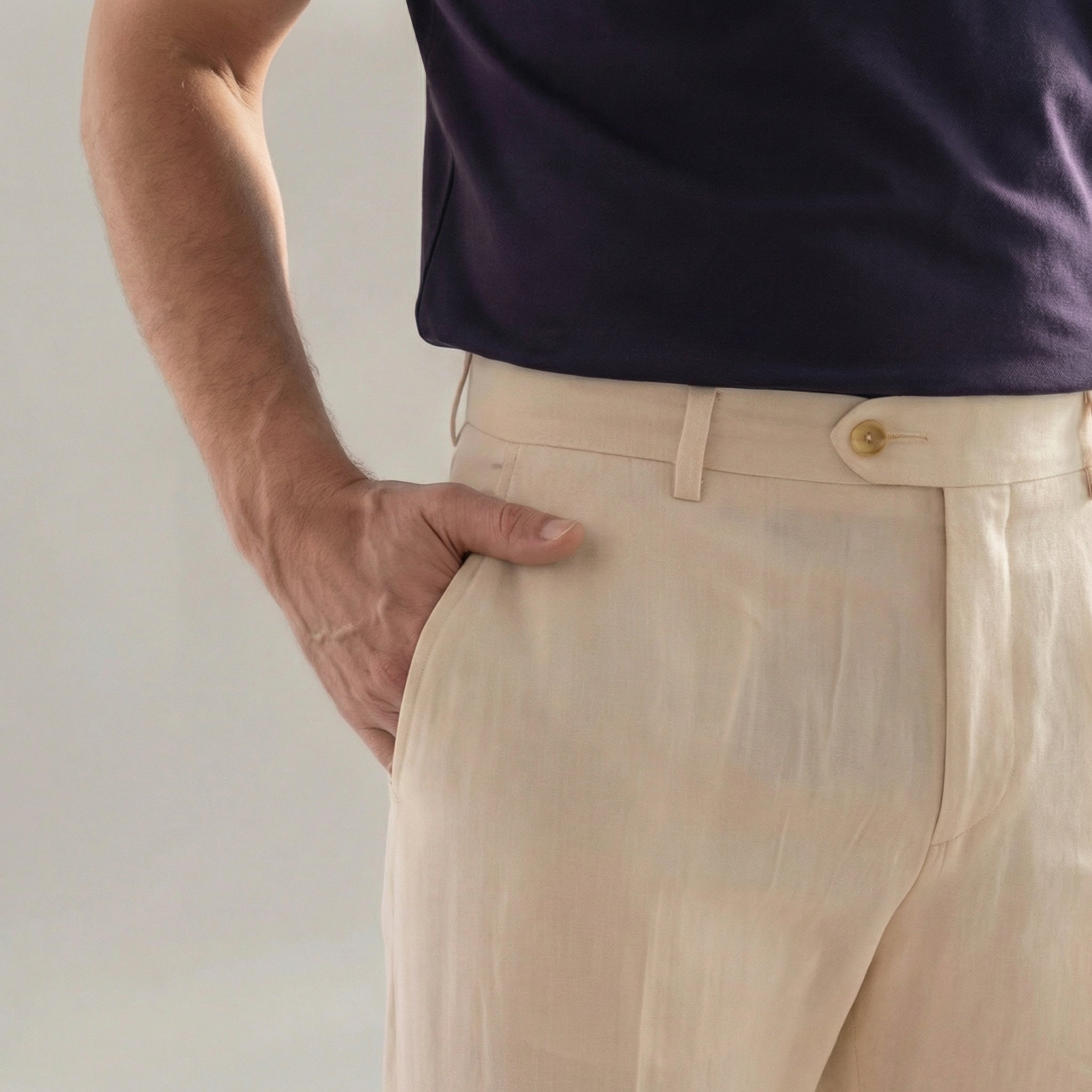 Pantalón de lino hombre | ajuste relajado para diario