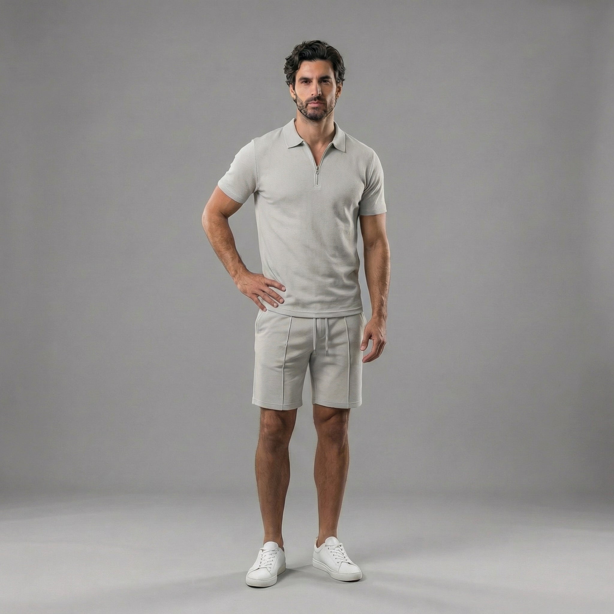 Conjunto polo y shorts hombre | algodón casual diario