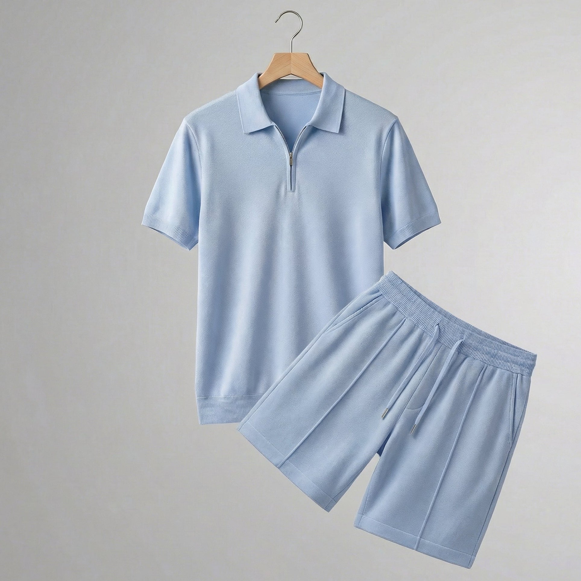 Conjunto polo y shorts hombre | algodón casual diario