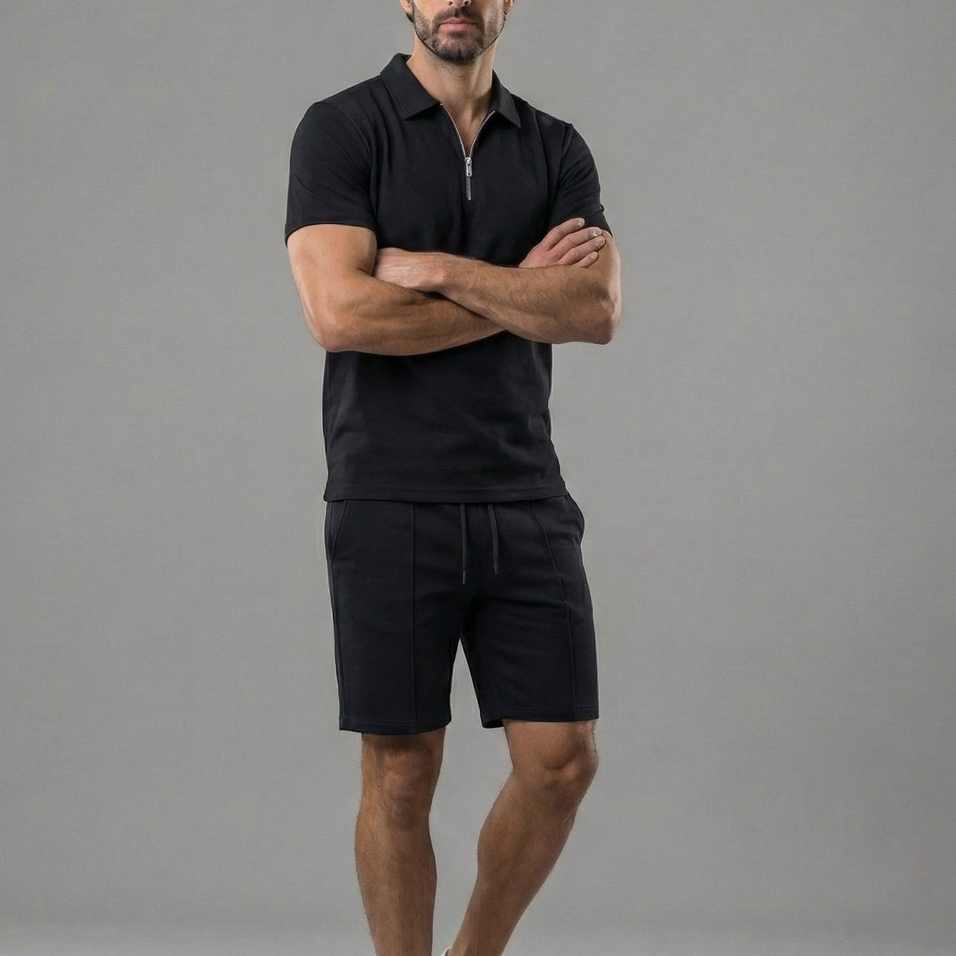 Conjunto polo y shorts hombre | algodón casual diario