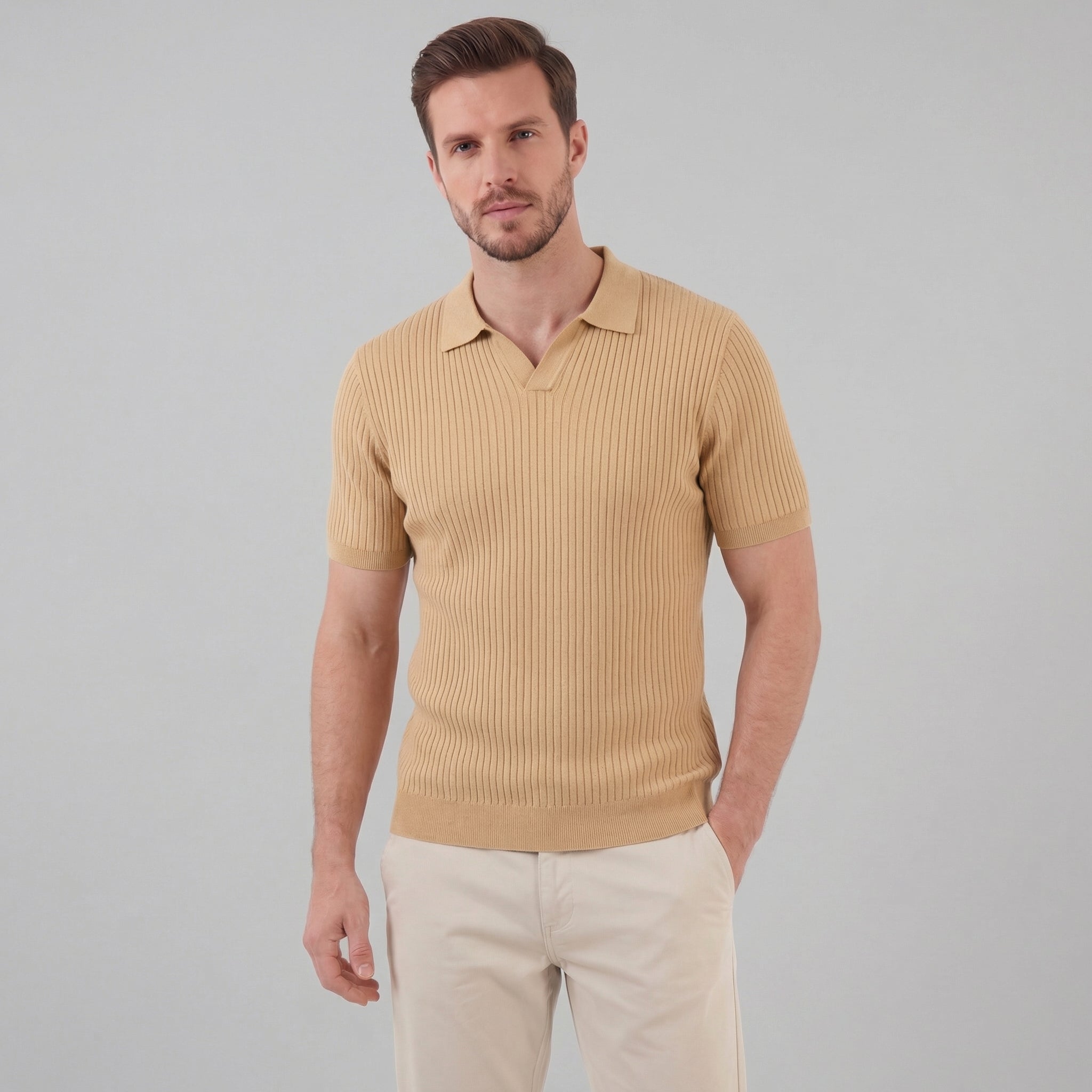 Polo punto hombre | camiseta de algodón entallada