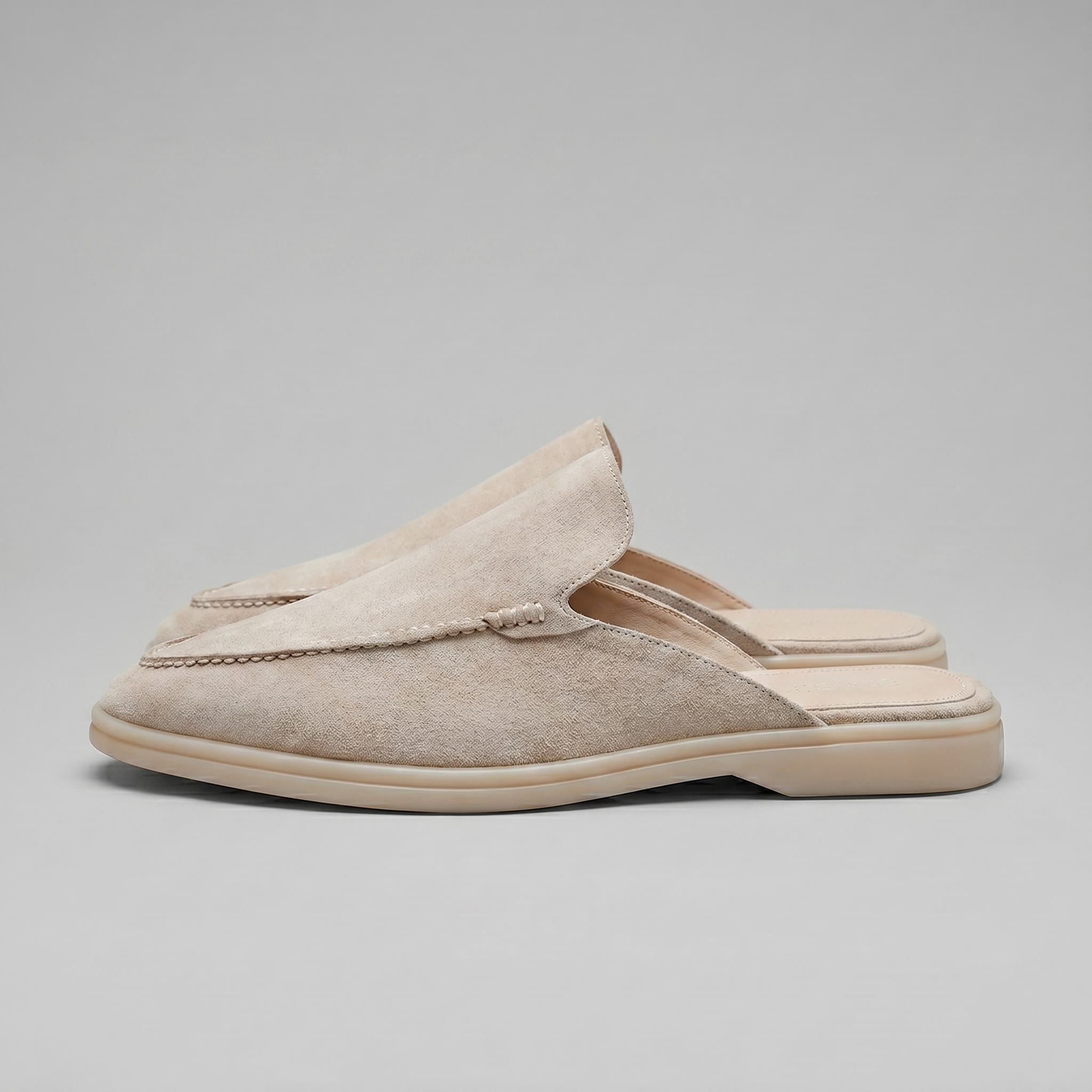 Mules de ante para hombre | calzado destalonado casual