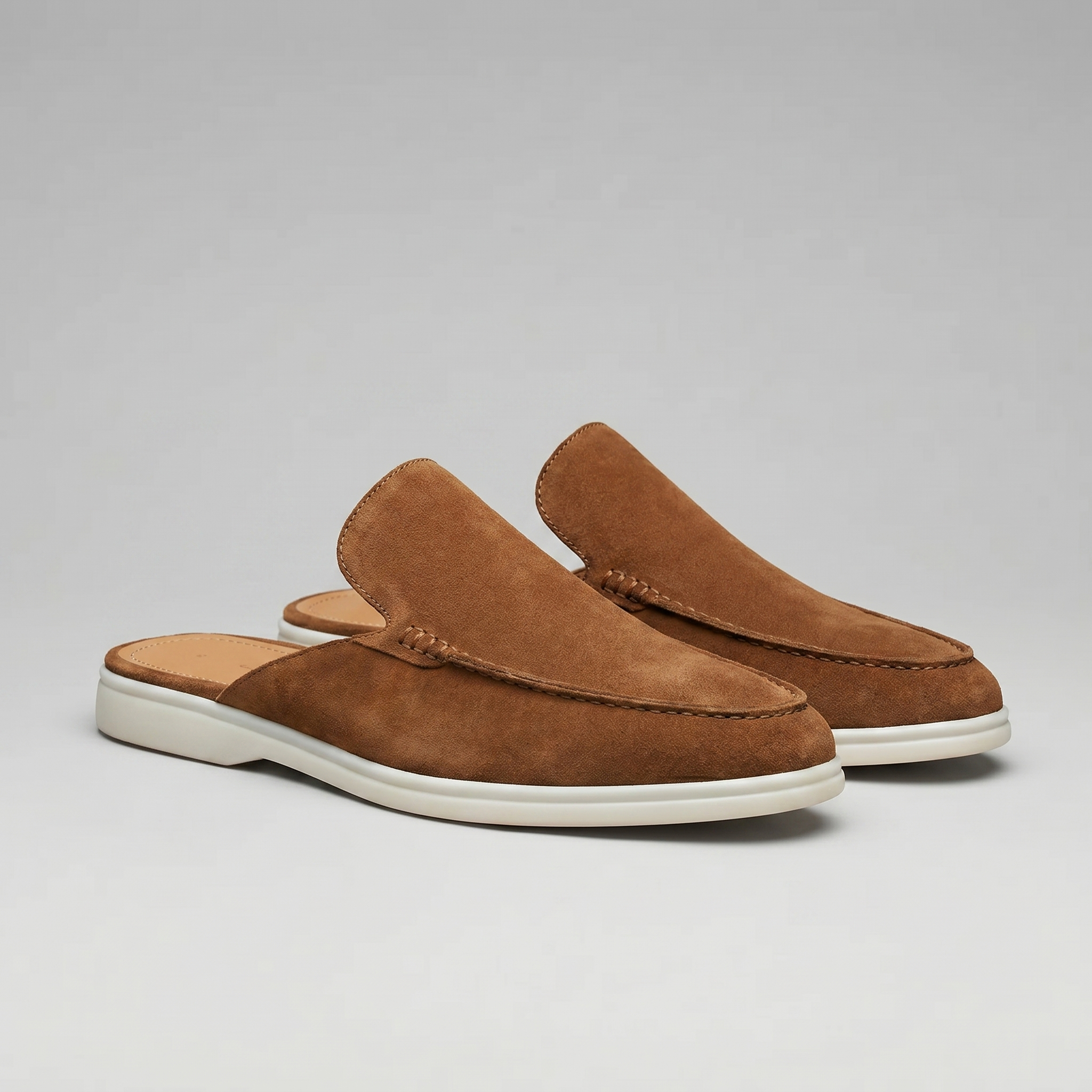 Mules de ante para hombre | calzado destalonado casual