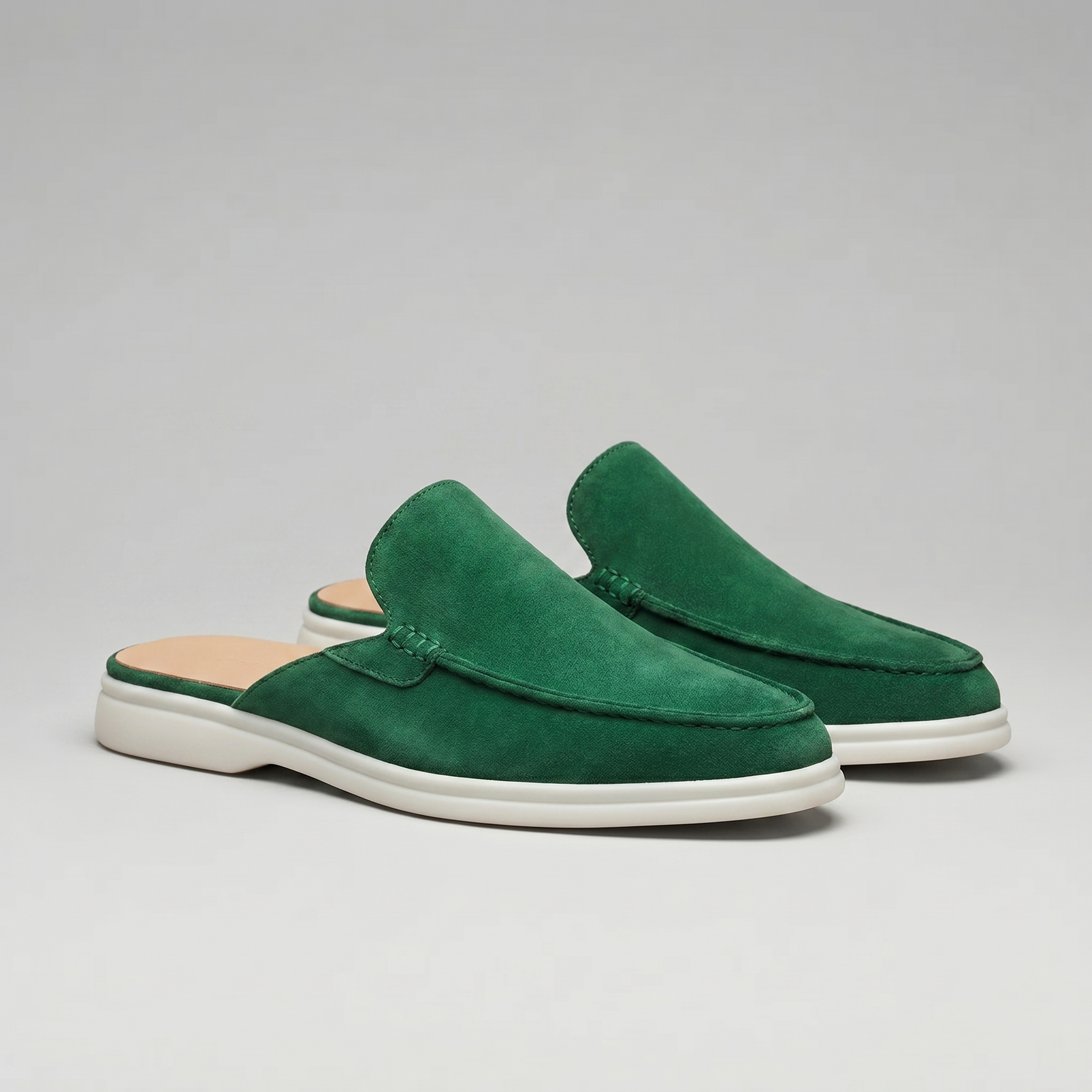 Mules de ante para hombre | calzado destalonado casual
