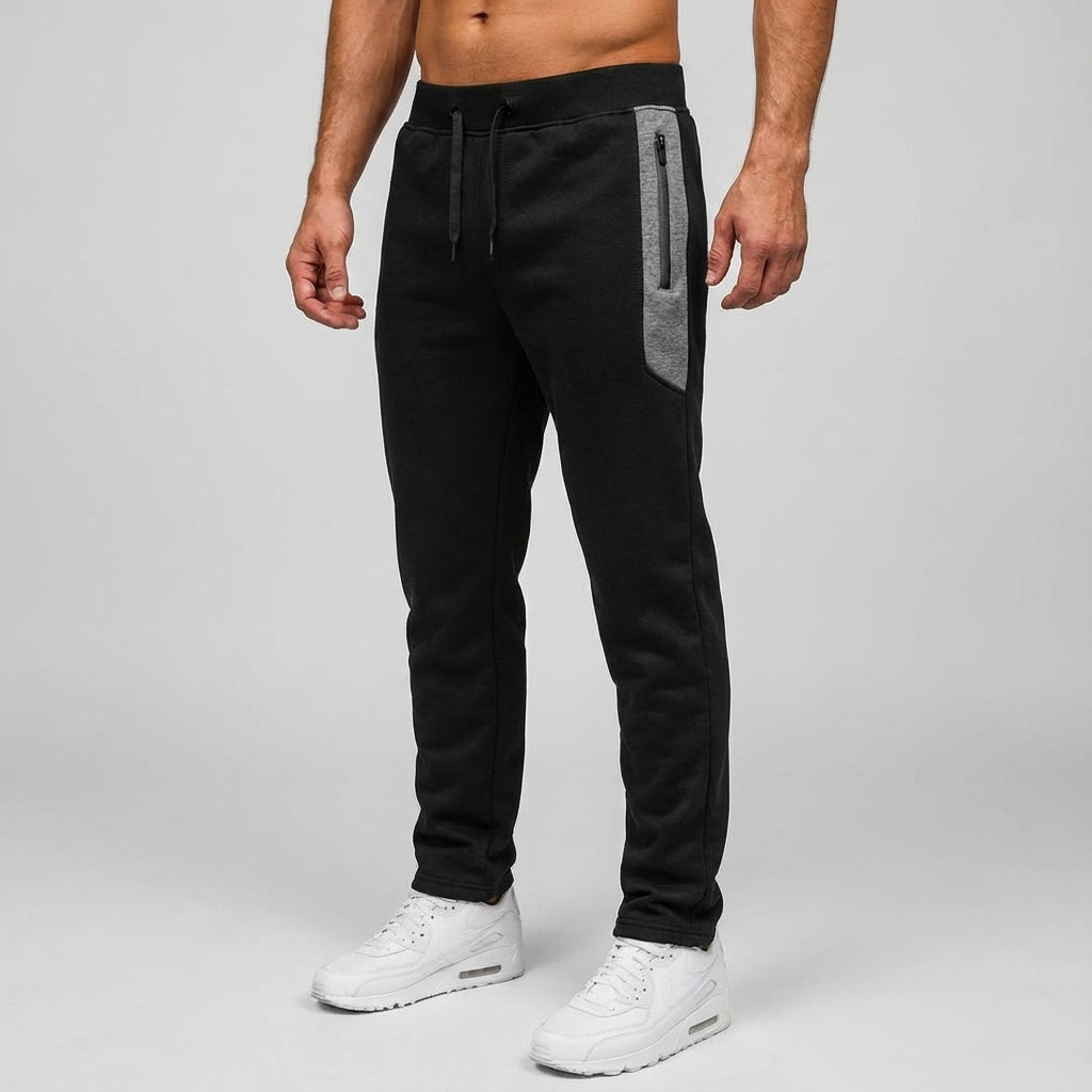 Pantalón de Chándal para Hombre con Bolsillo de Cremallera y Puños Elásticos